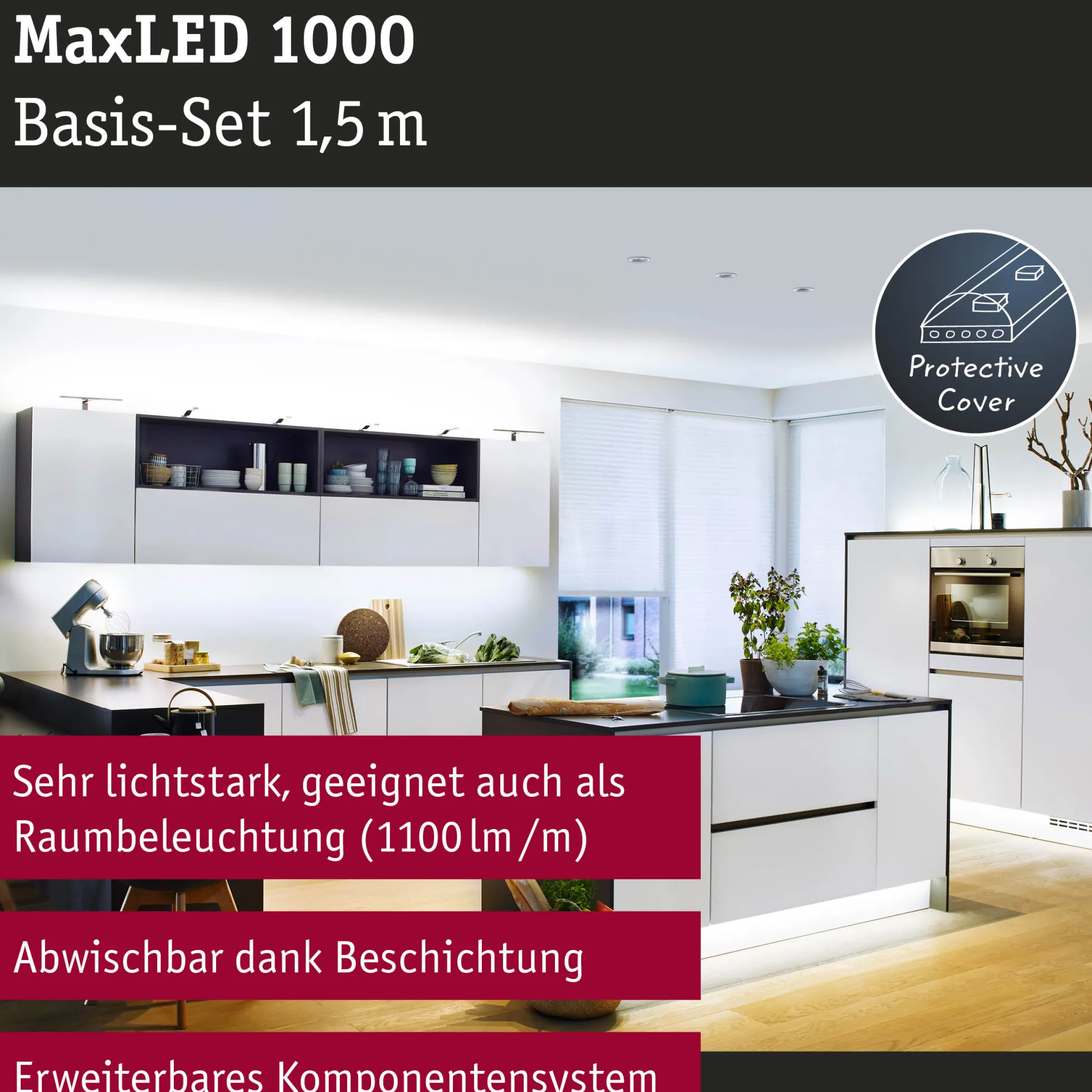 MaxLED 1000 LED Strip - Basisset 1,5m Tageslichtweiß