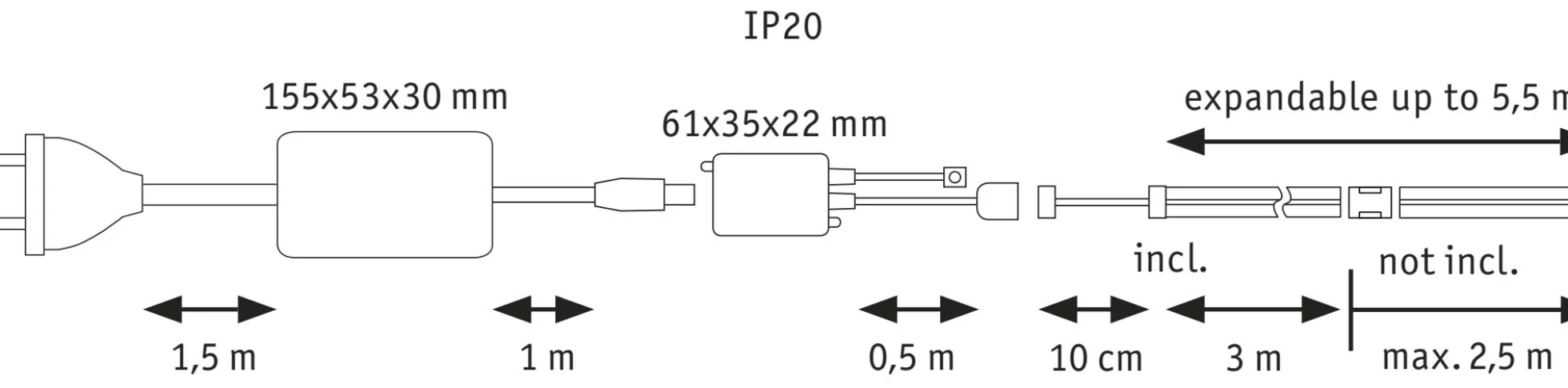 MaxLED 1000 LED Strip - Basisset 3m RGBW