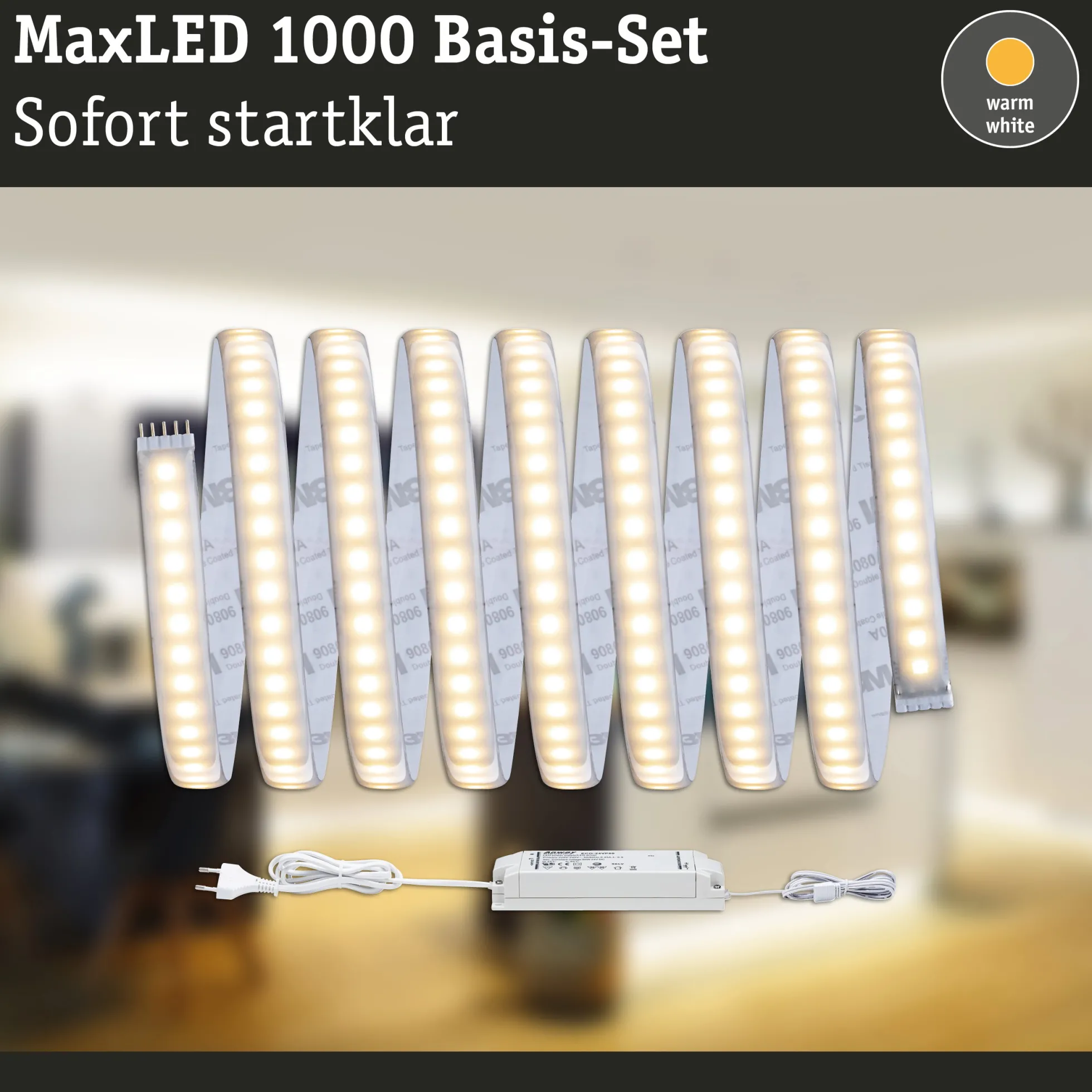 MaxLED 1000 LED Strip - Basisset 3m Warmweiß