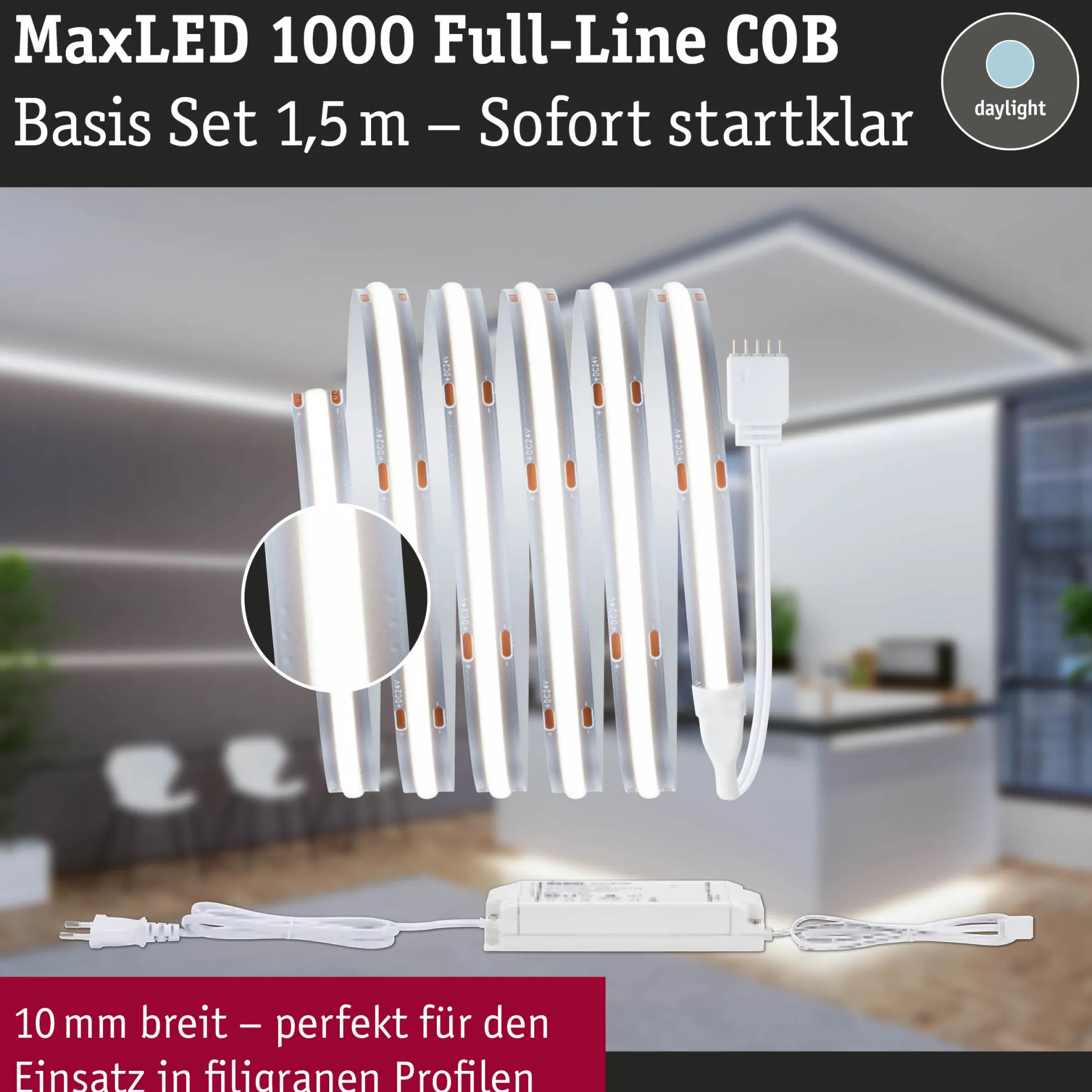 MaxLED 1000 LED Strip - Basisset 1,5m Tageslichtweiß