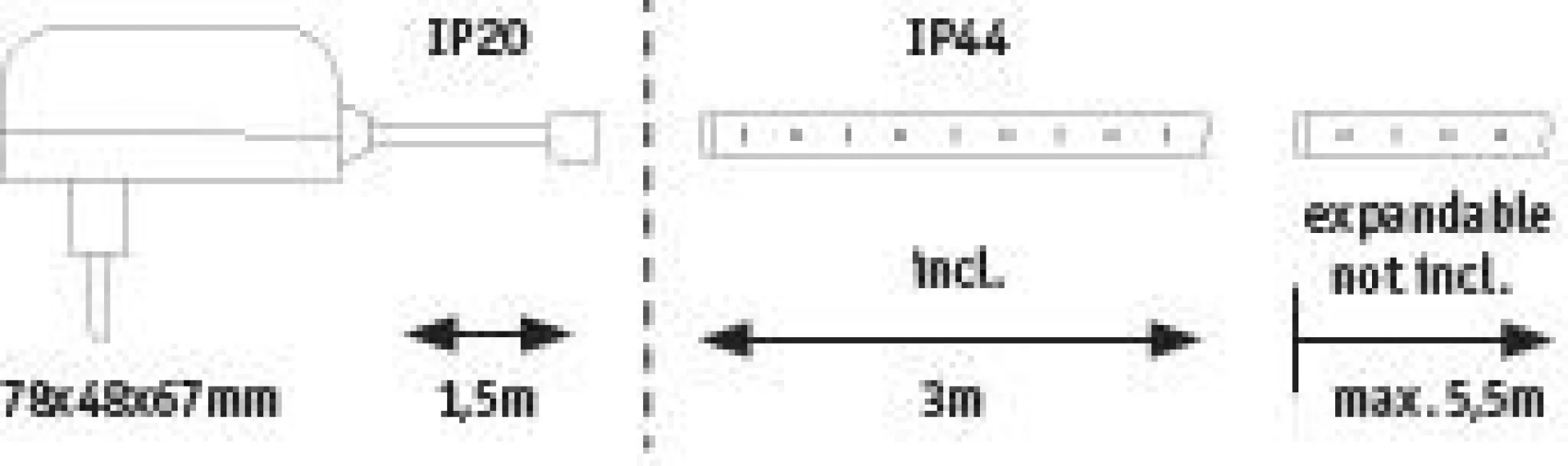 MaxLED 250 LED Strip - Basisset 3m 6500K