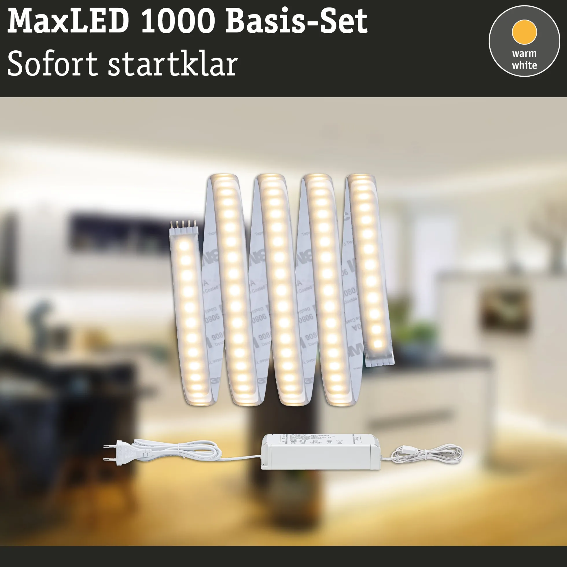 MaxLED 1000 LED Strip - Basisset 1,5m Warmweiß