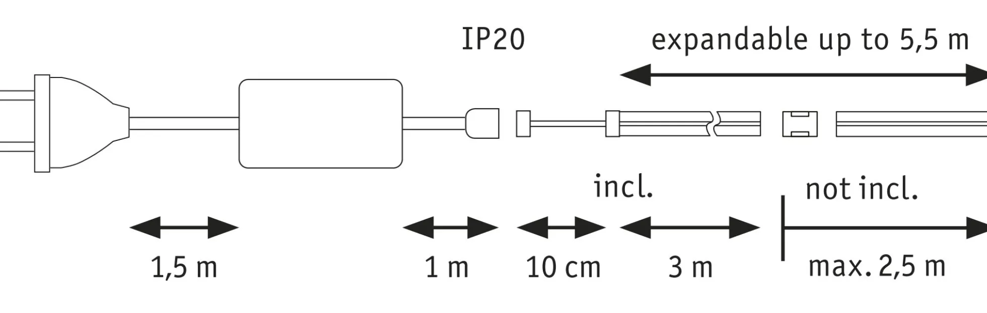 MaxLED 1000 LED Strip - Basisset 3m Tageslichtweiß