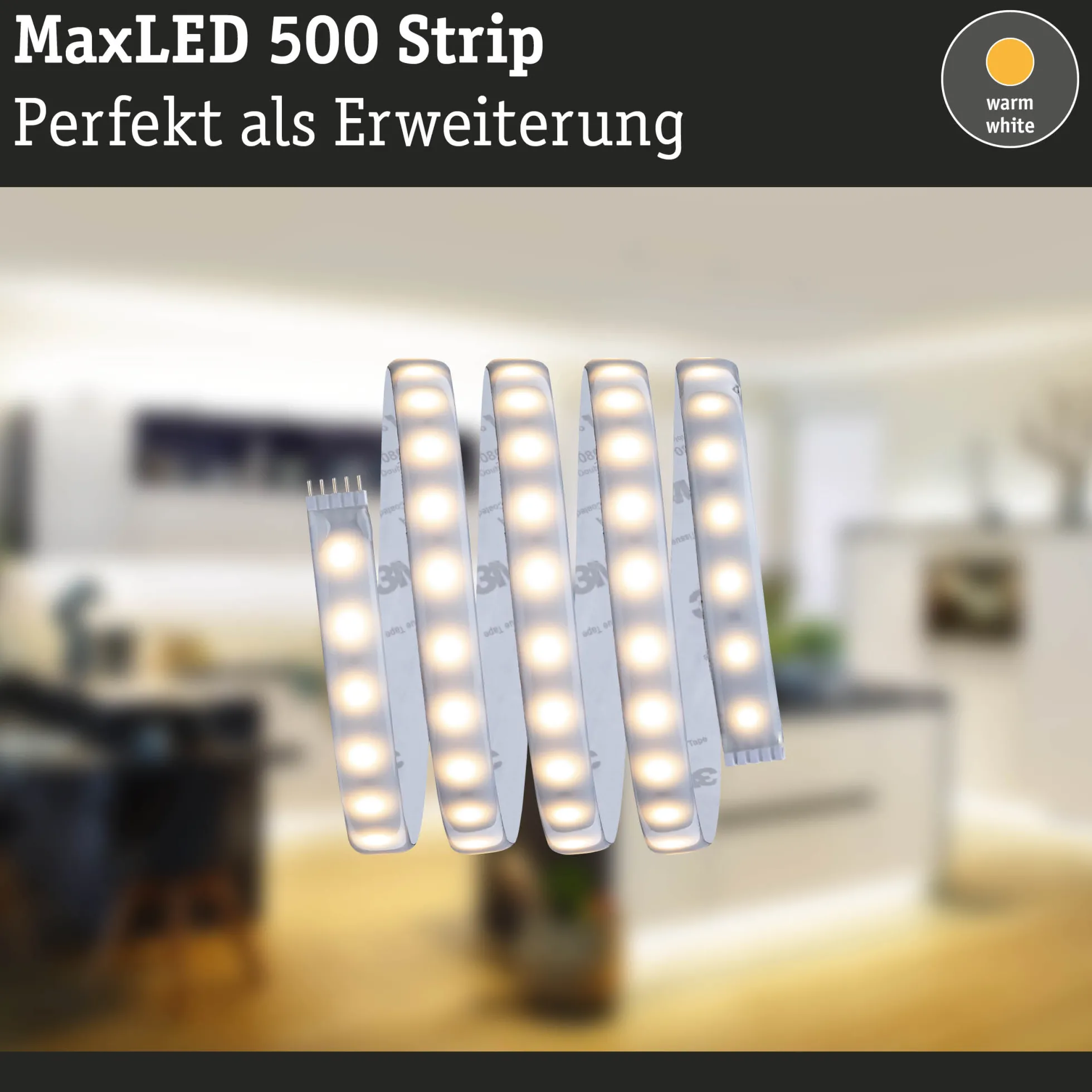 MaxLED 500 LED Strip - Einzelstrip 1m Warmweiß