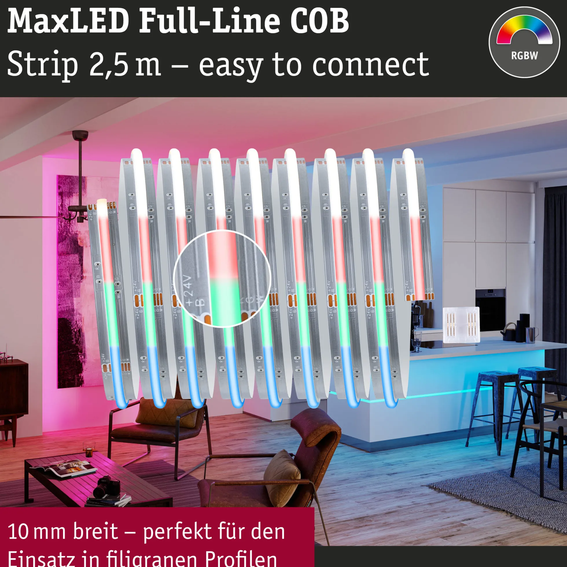 MaxLED 500 LED Strip - Einzelstrip 2,5m RGBW