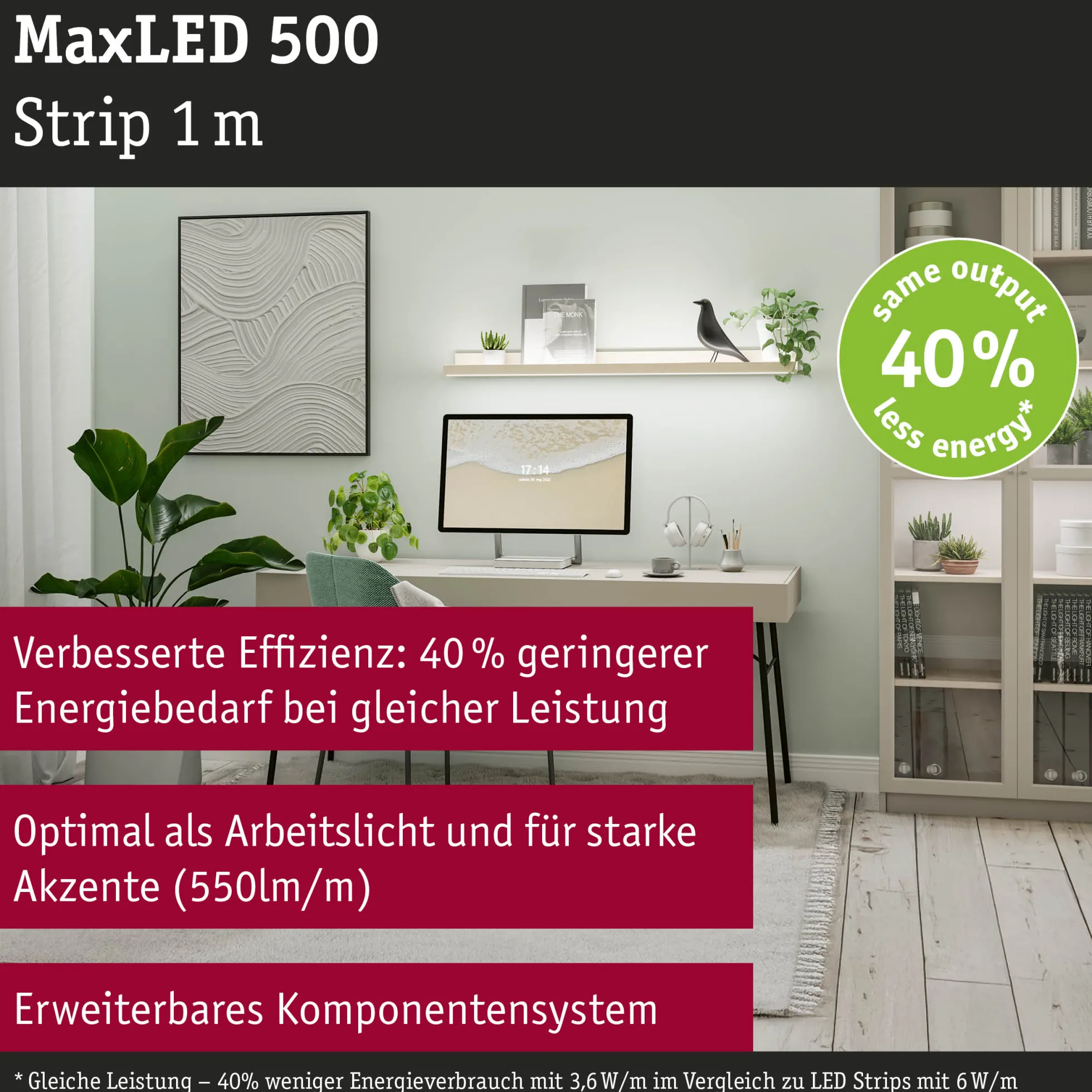 MaxLED 500 LED Strip - Einzelstrip 1m Neutralweiß