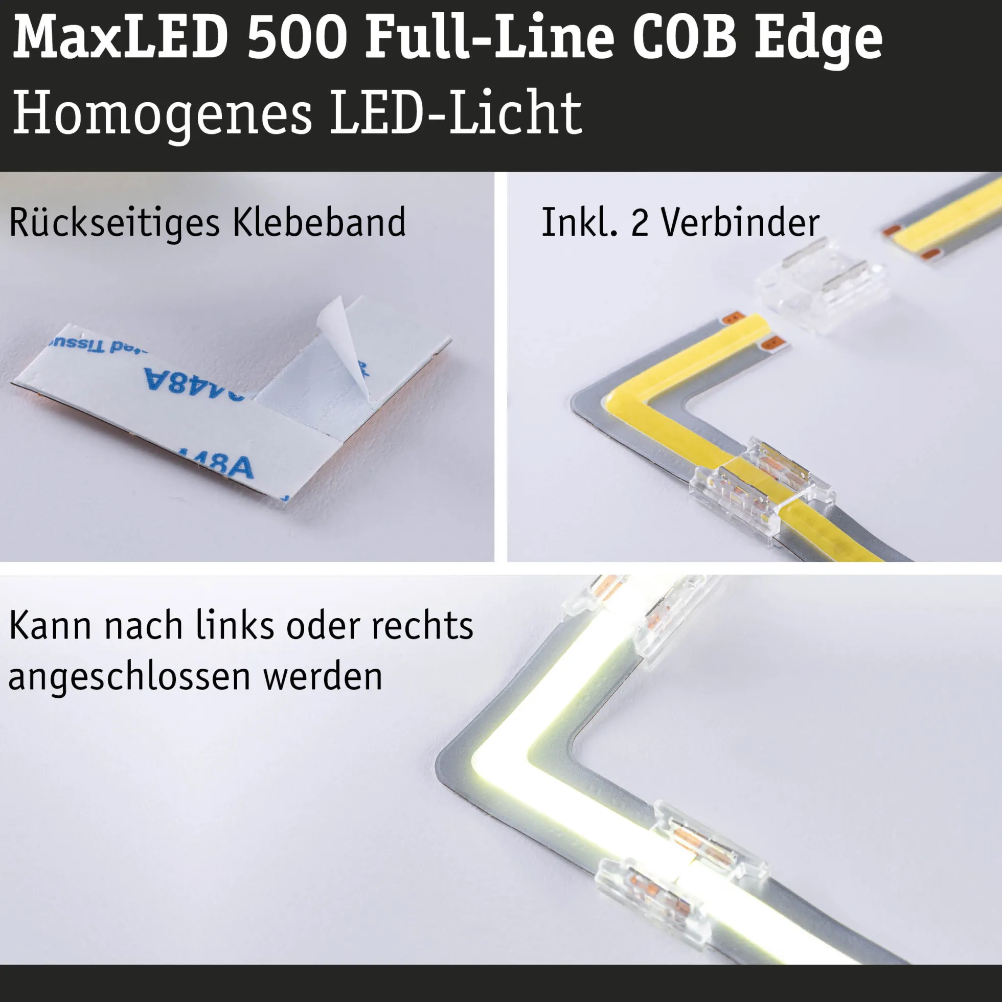 MaxLED 500 LED Strip - Erweiterung COB Ecke 90 ° Tunable White