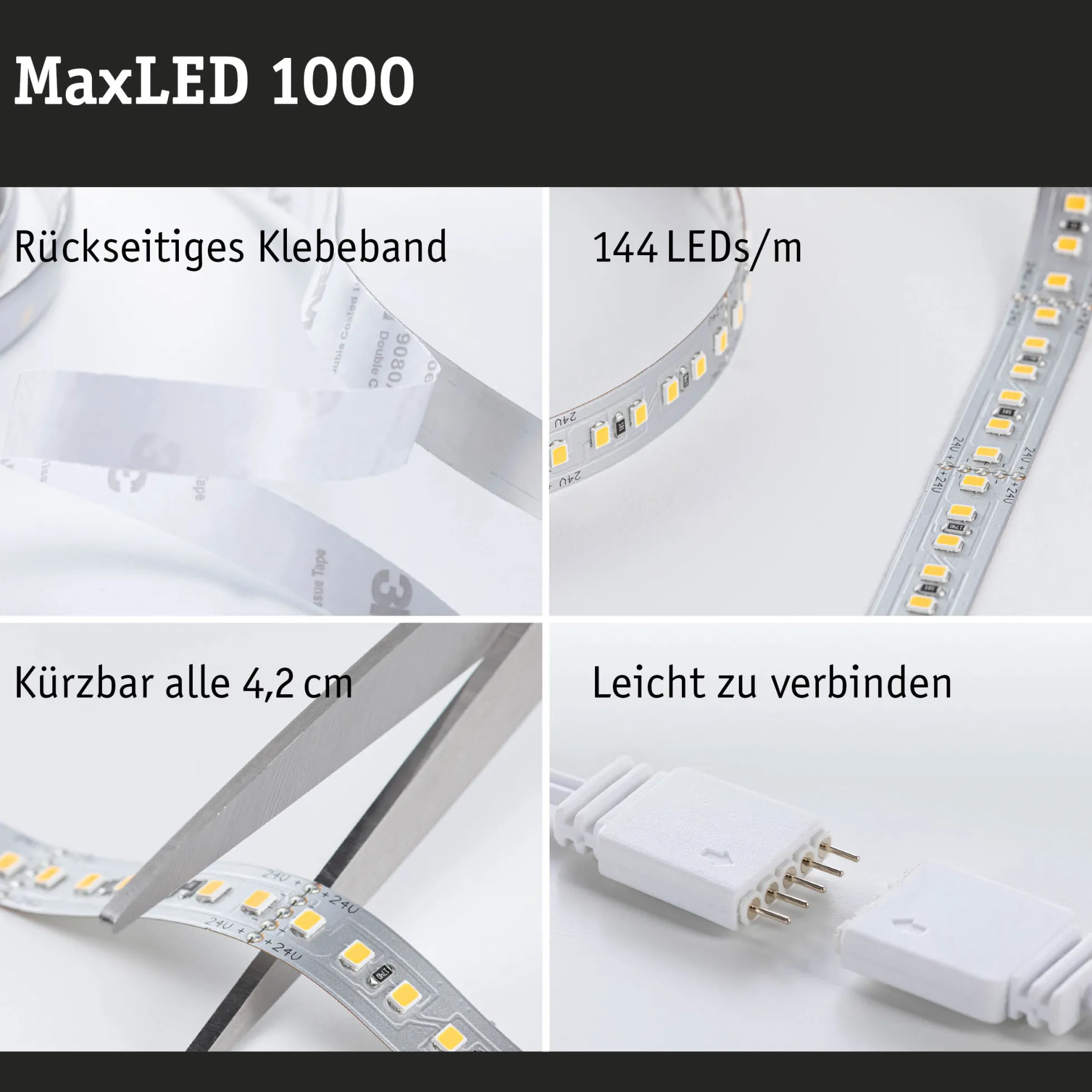 MaxLED 1000 LED Strip - Erweiterung 1m Tageslichtweiß