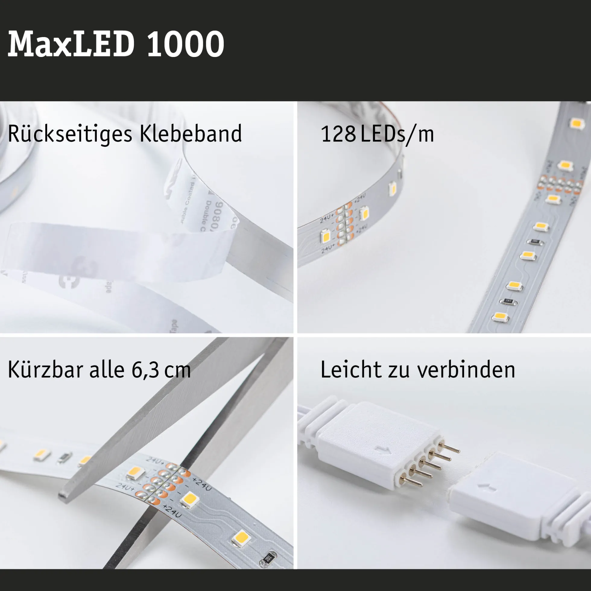 MaxLED 1000 LED Strip - Erweiterung 1m Neutralweiß
