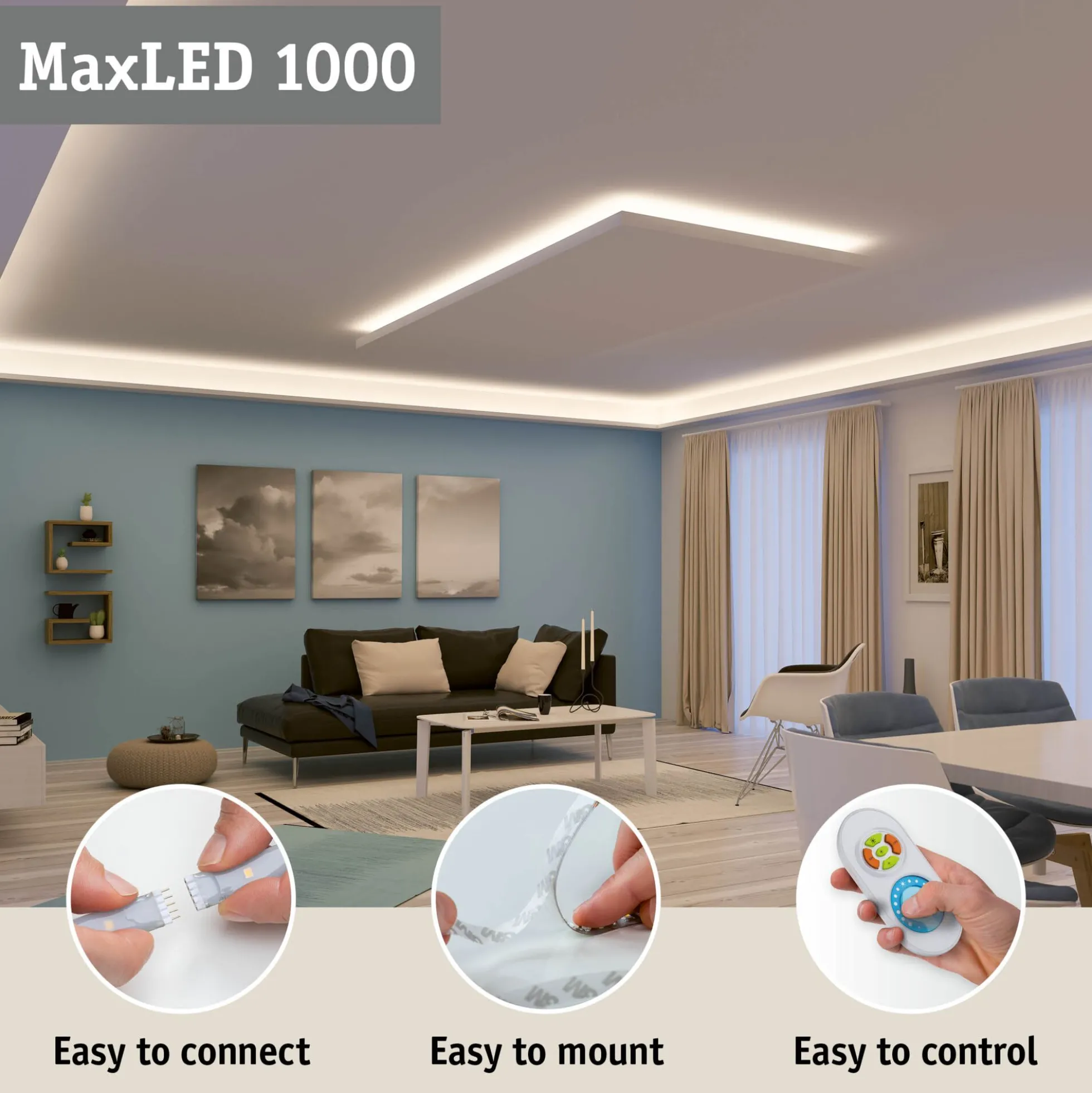 MaxLED 1000 LED Strip - 0,03m Warmweiß