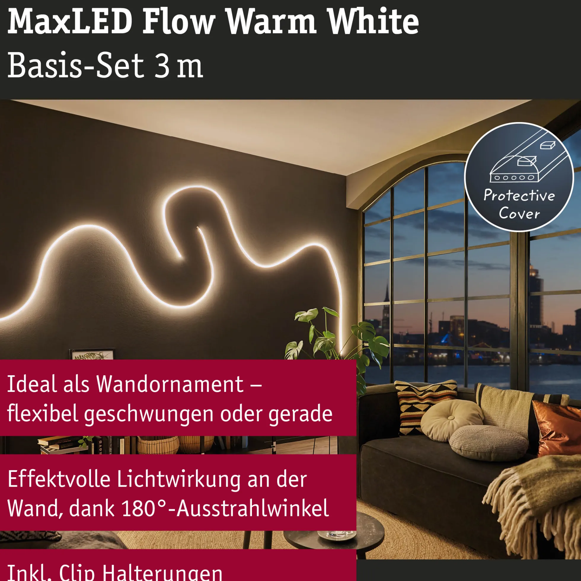 MaxLED Flow LED Strip - Basisset Warmweiß