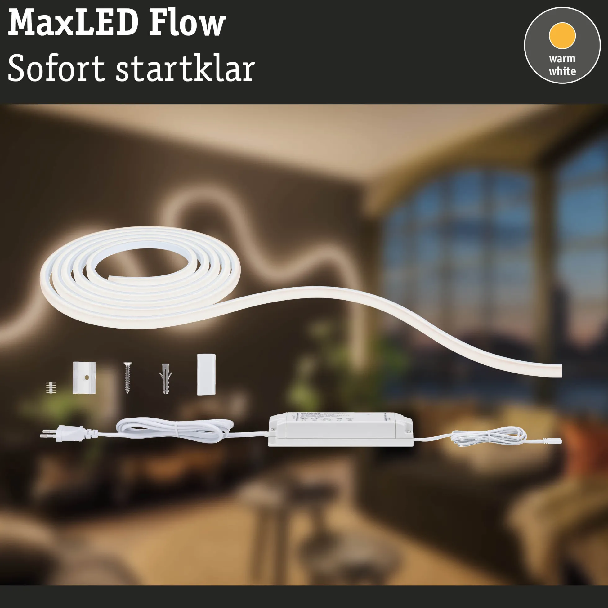 MaxLED Flow LED Strip - Basisset Warmweiß