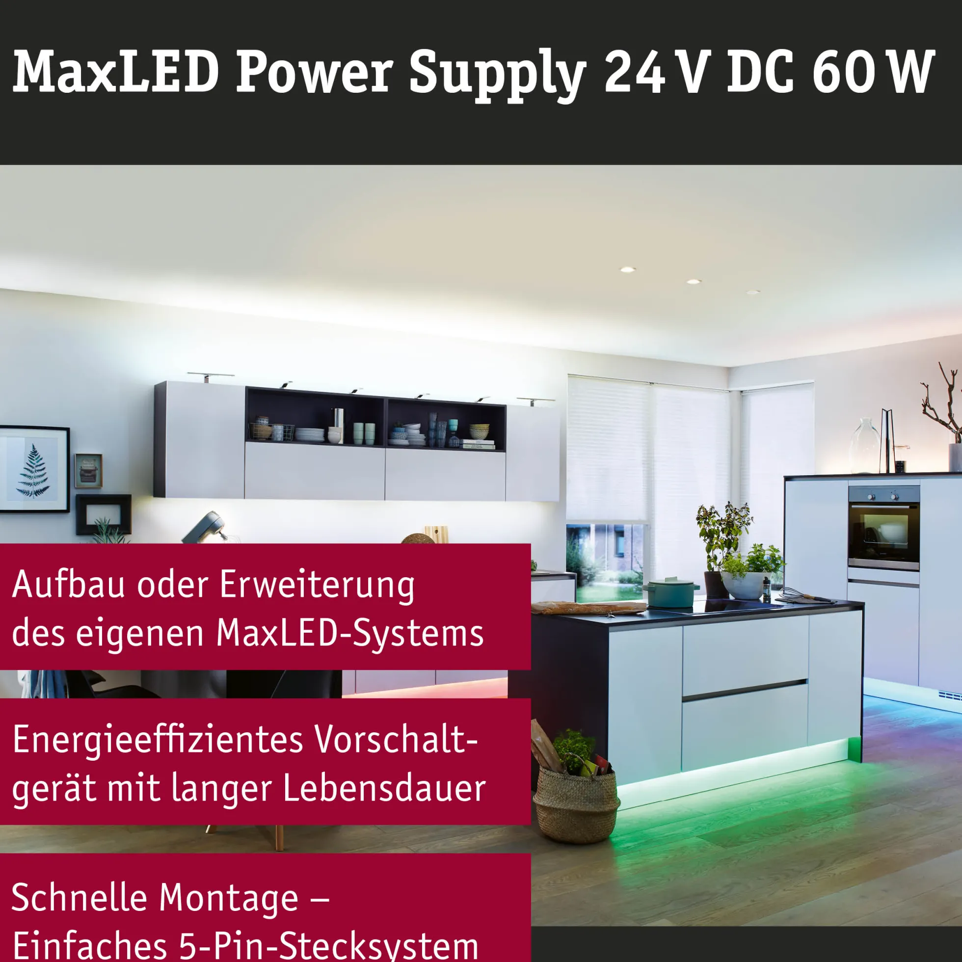 MaxLED Zubehör Power Supply - 60VA Weiß
