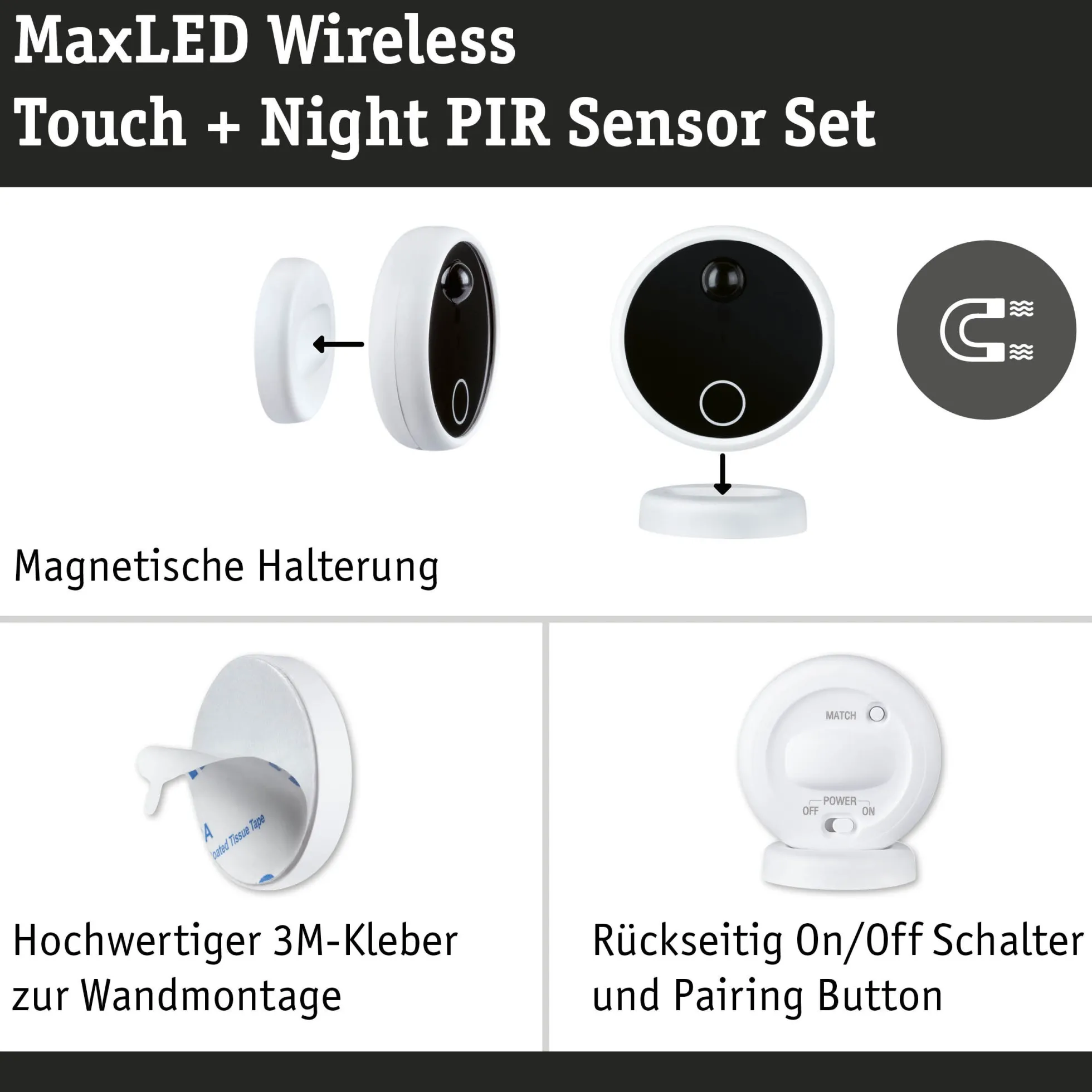 MaxLED Zubehör Steuerung - Basisset Funk-Touchschalter