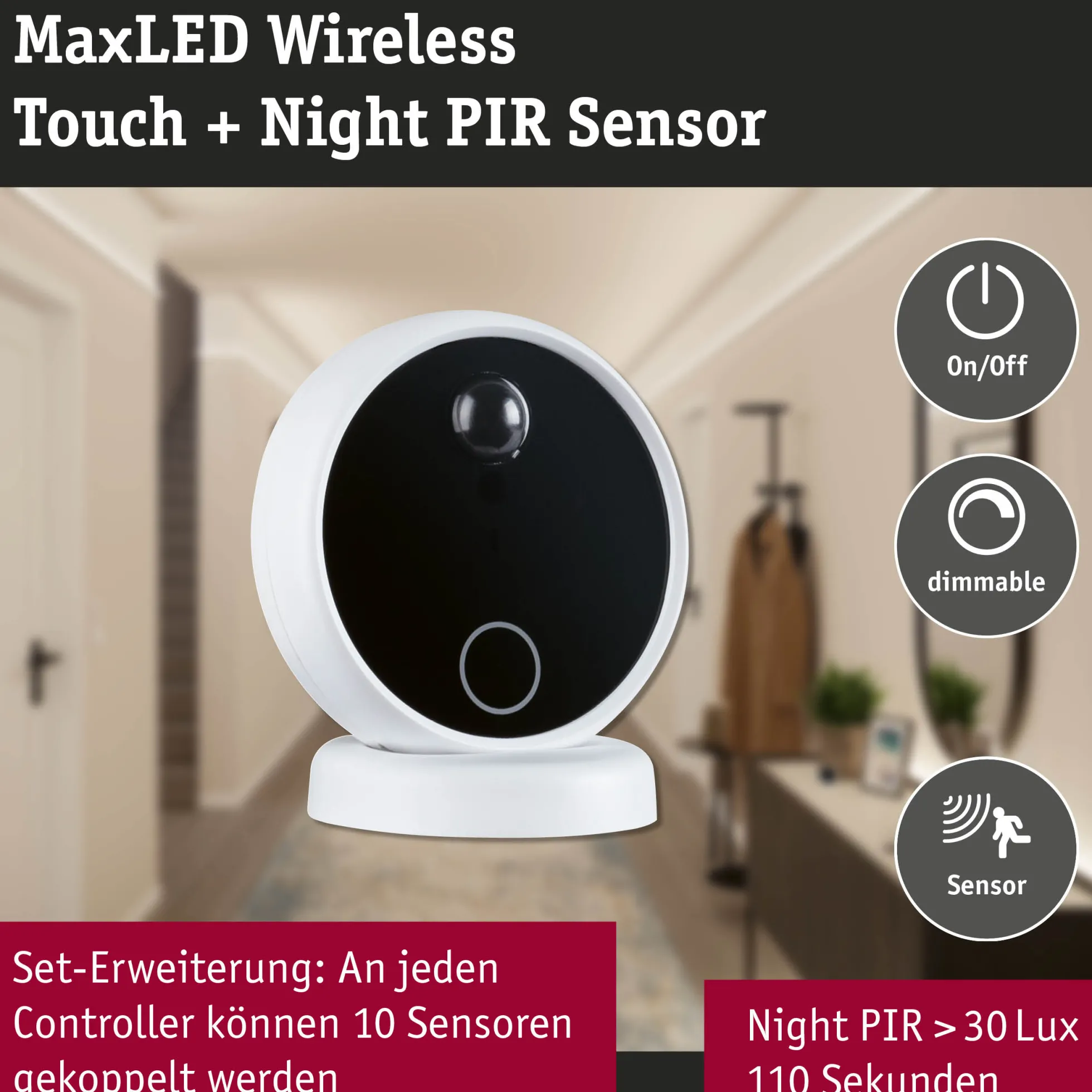 MaxLED Zubehör Steuerung - Erweiterung Funk-Touchschalter