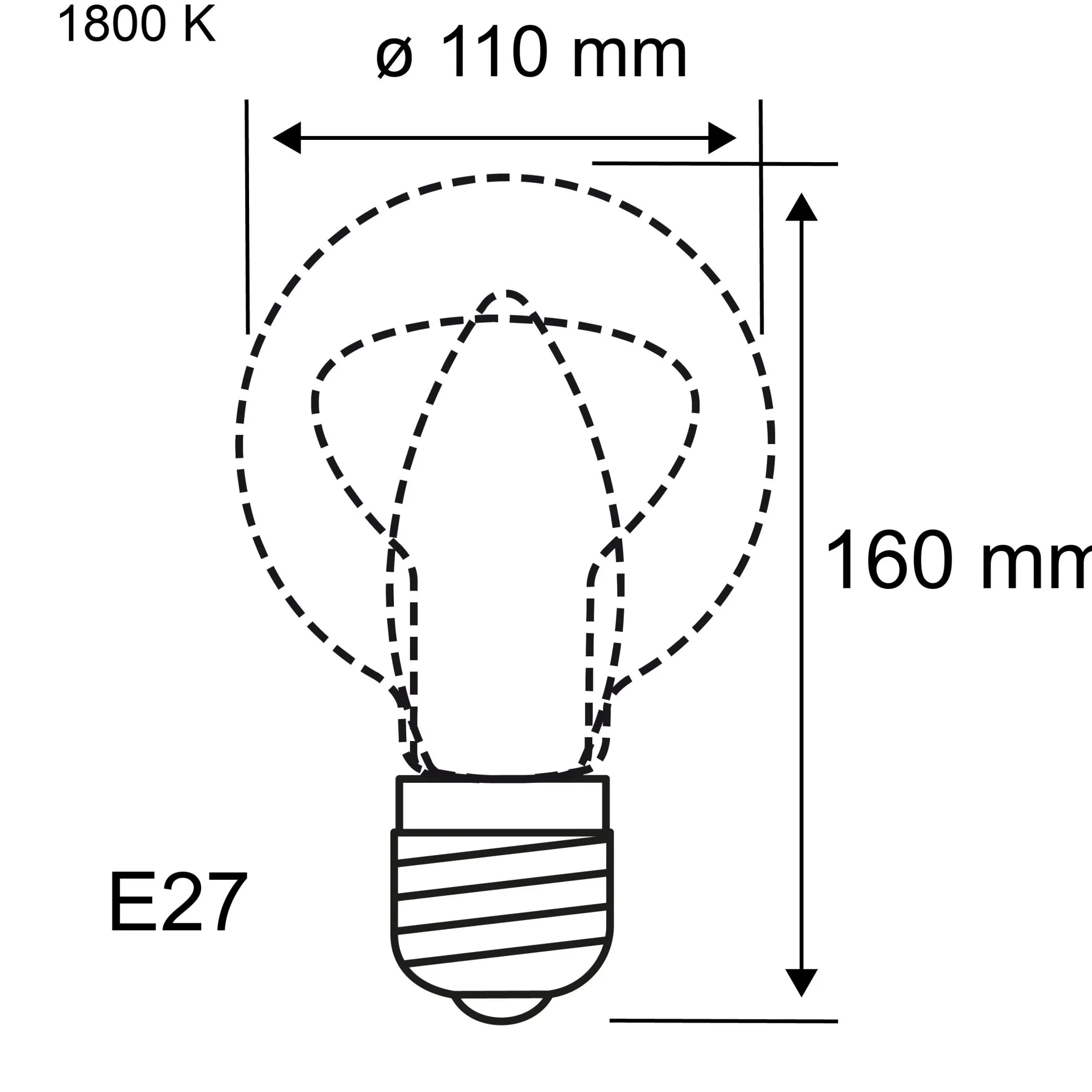 Metallic Glow Standard 230V - LED Globe Helix