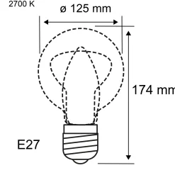 Modern Classic Edition Standard 230V - LED Globe Ringspiegel E27