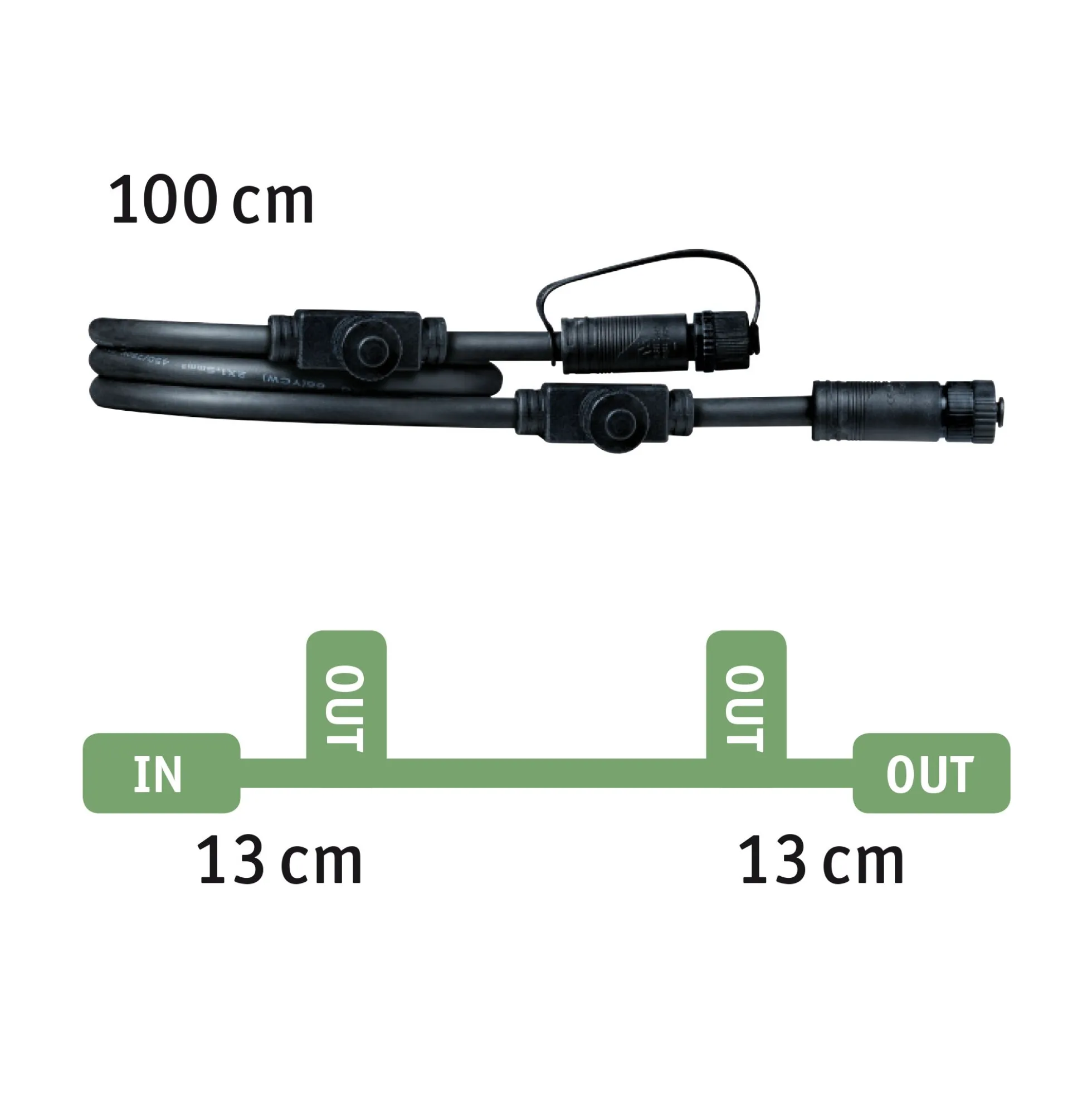 Plug & Shine Kabel - 1m 3 Ausgänge