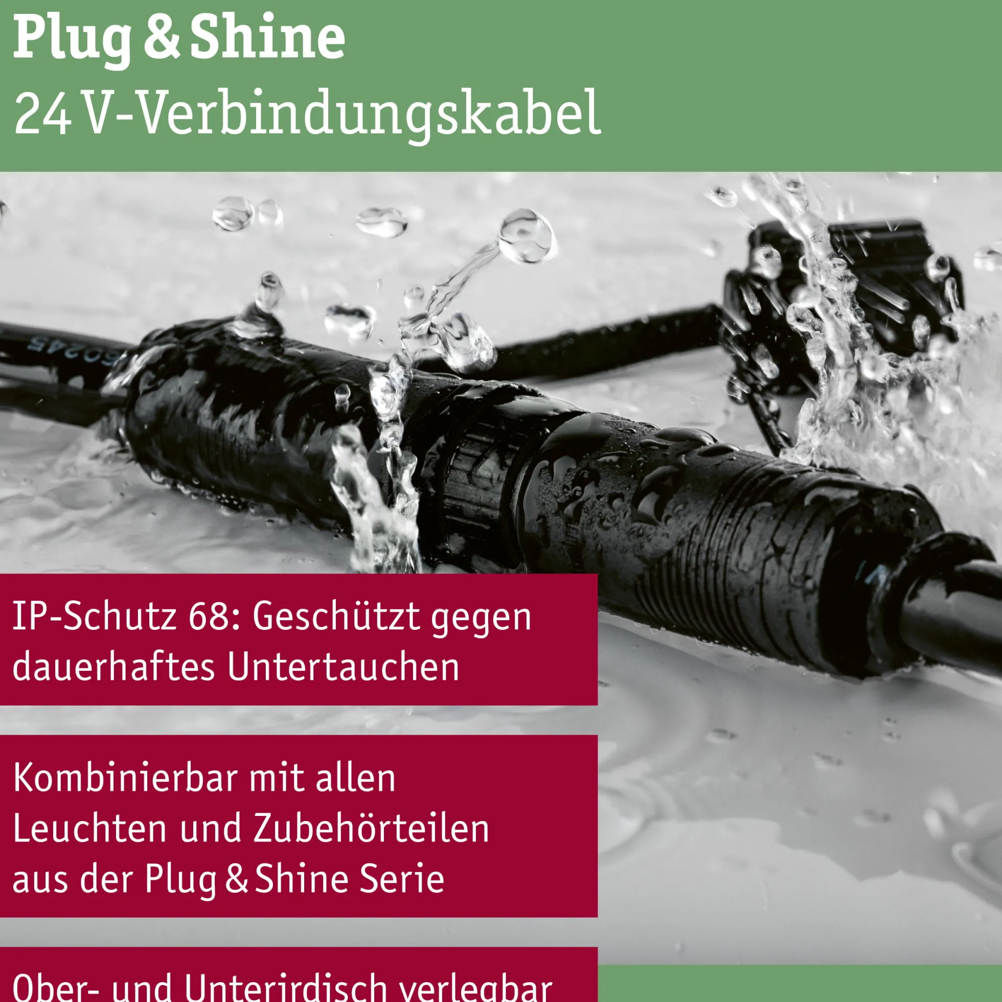 Plug & Shine Kabel - 10m 2 Ausgänge