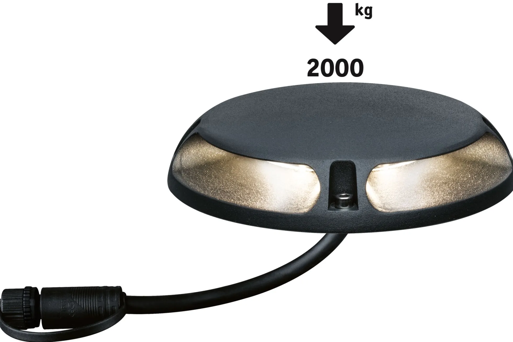Plug & Shine LED Bodenaufbauleuchte - Warmweiß Einzelspot Zweifacher Lichtaustritt, 180°