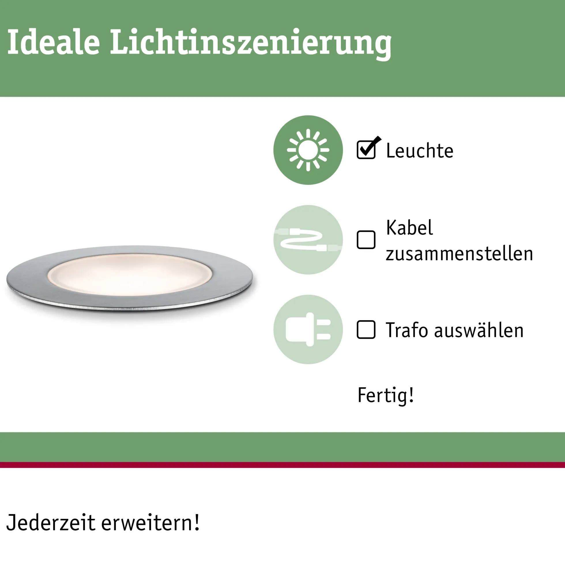 Plug & Shine LED Bodeneinbauleuchte - Floor Eco Einzelspot
