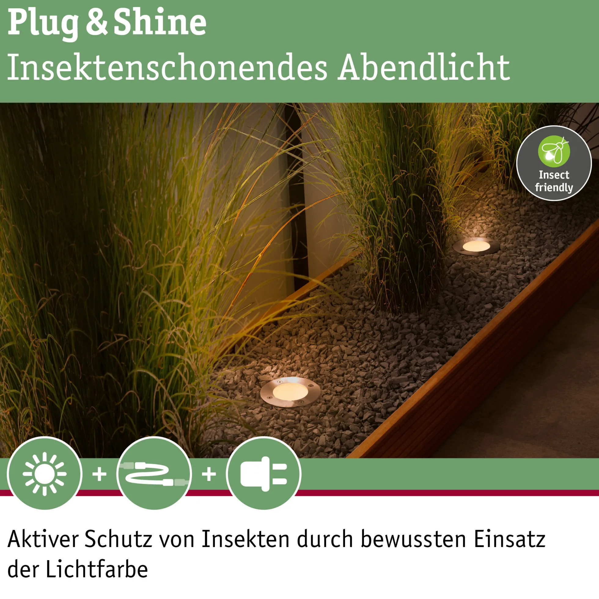 Plug & Shine LED Bodeneinbauleuchte - Floor Basisset insektenfreundlich