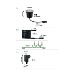 Plug & Shine LED Bodeneinbauleuchte - Floor Basisset insektenfreundlich