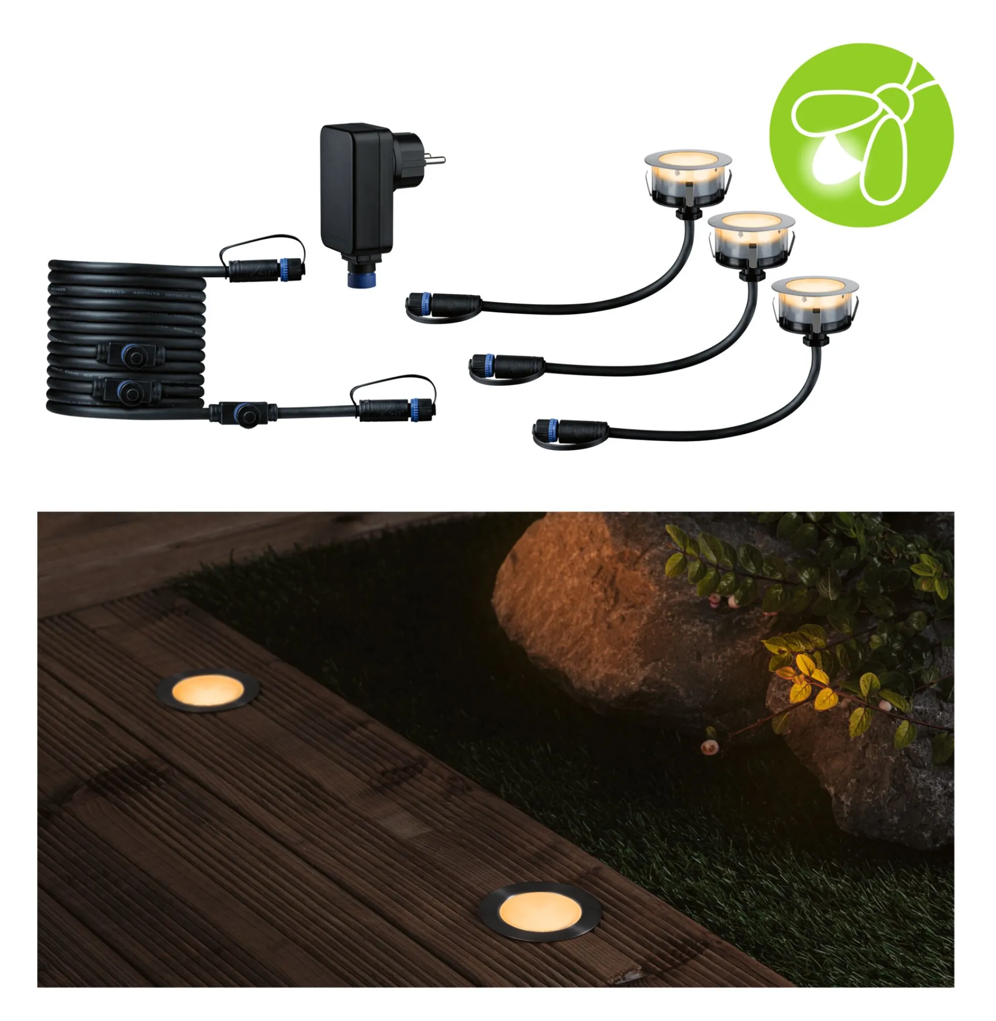Plug & Shine LED Bodeneinbauleuchte - Floor Basisset Insektenfreundlich