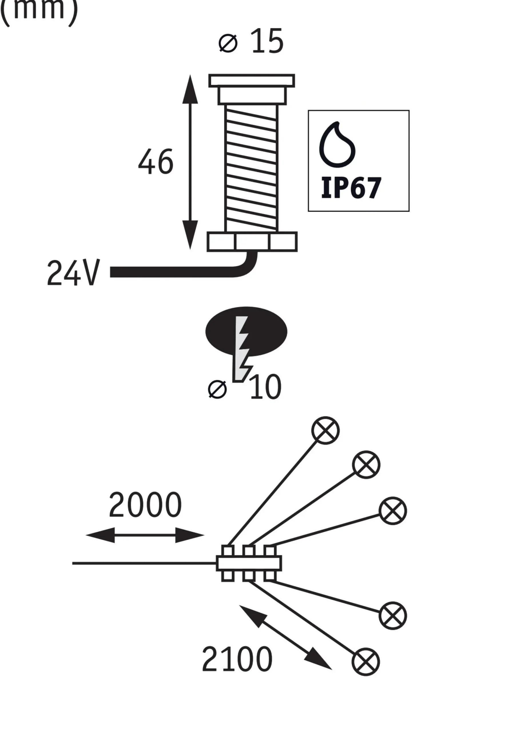 Plug & Shine LED Bodeneinbauleuchte - MicroPen II Erweiterungsset