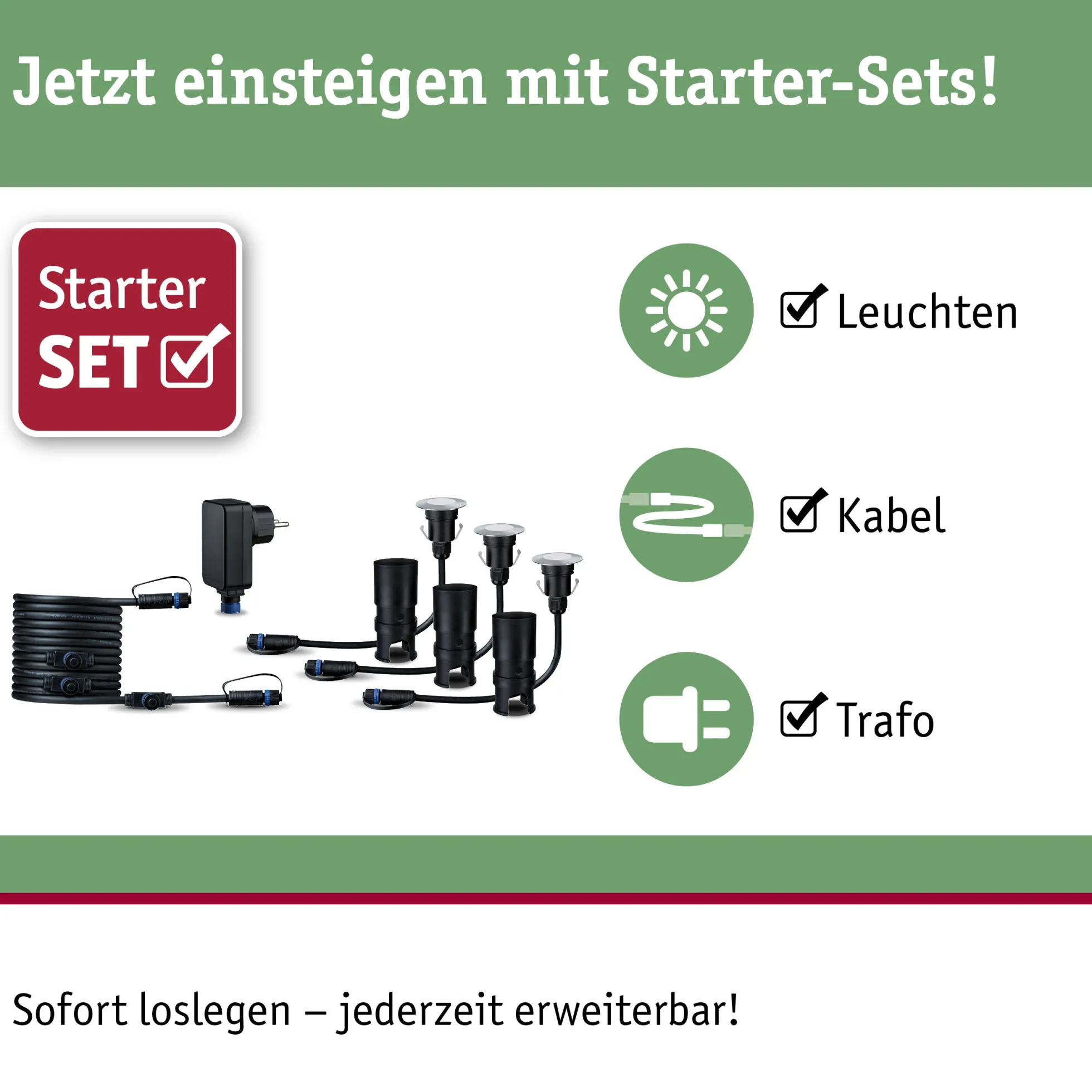 Plug & Shine LED Bodeneinbauleuchte - Floor Mini Basisset