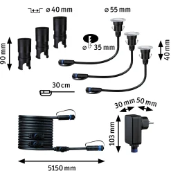 Plug & Shine LED Bodeneinbauleuchte - Floor Mini Basisset