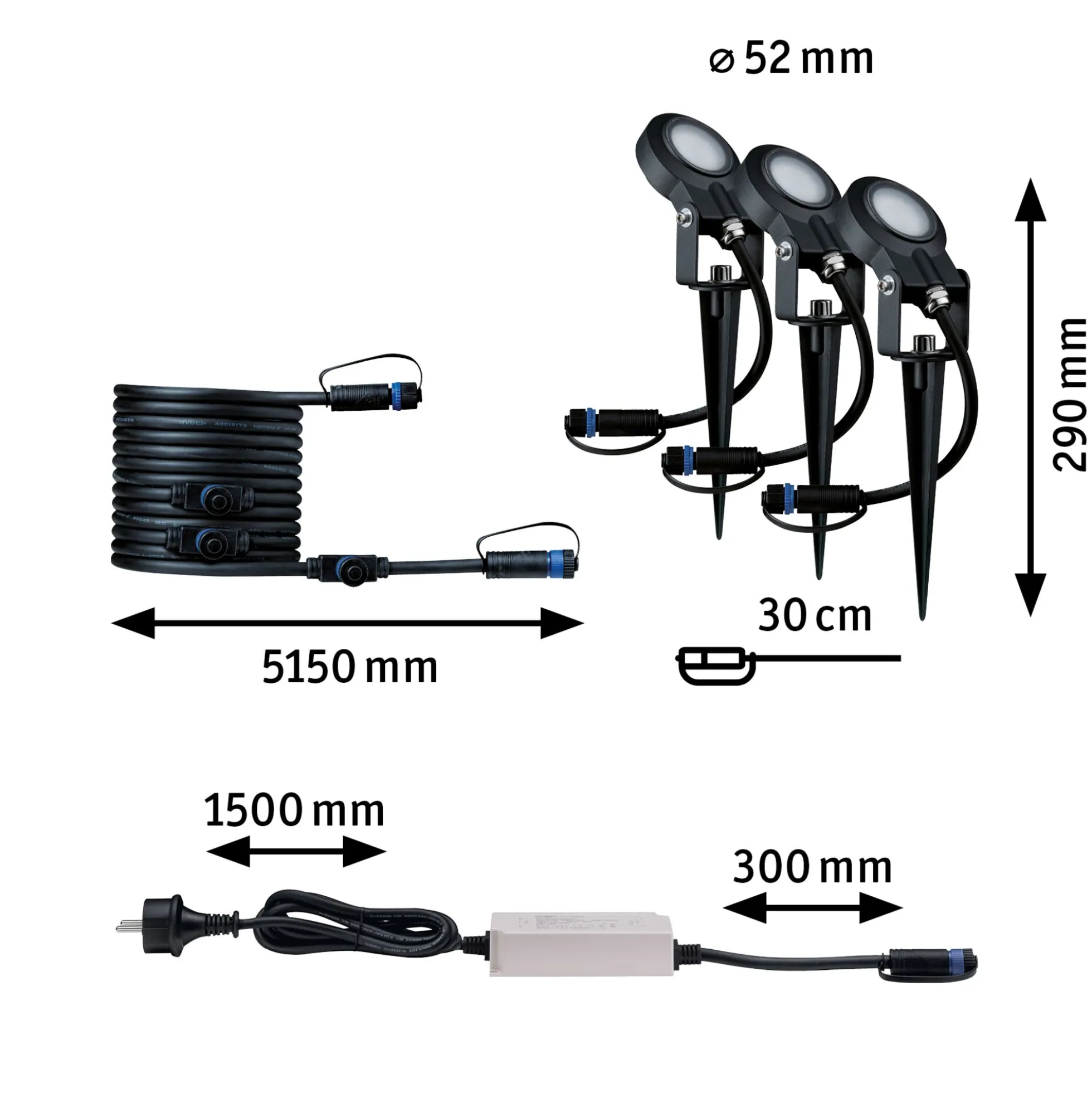 Plug & Shine LED Gartenstrahler - Sting Basisset