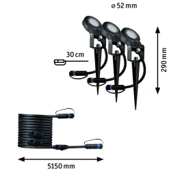 Plug & Shine LED Gartenstrahler - Sting Erweiterungsset
