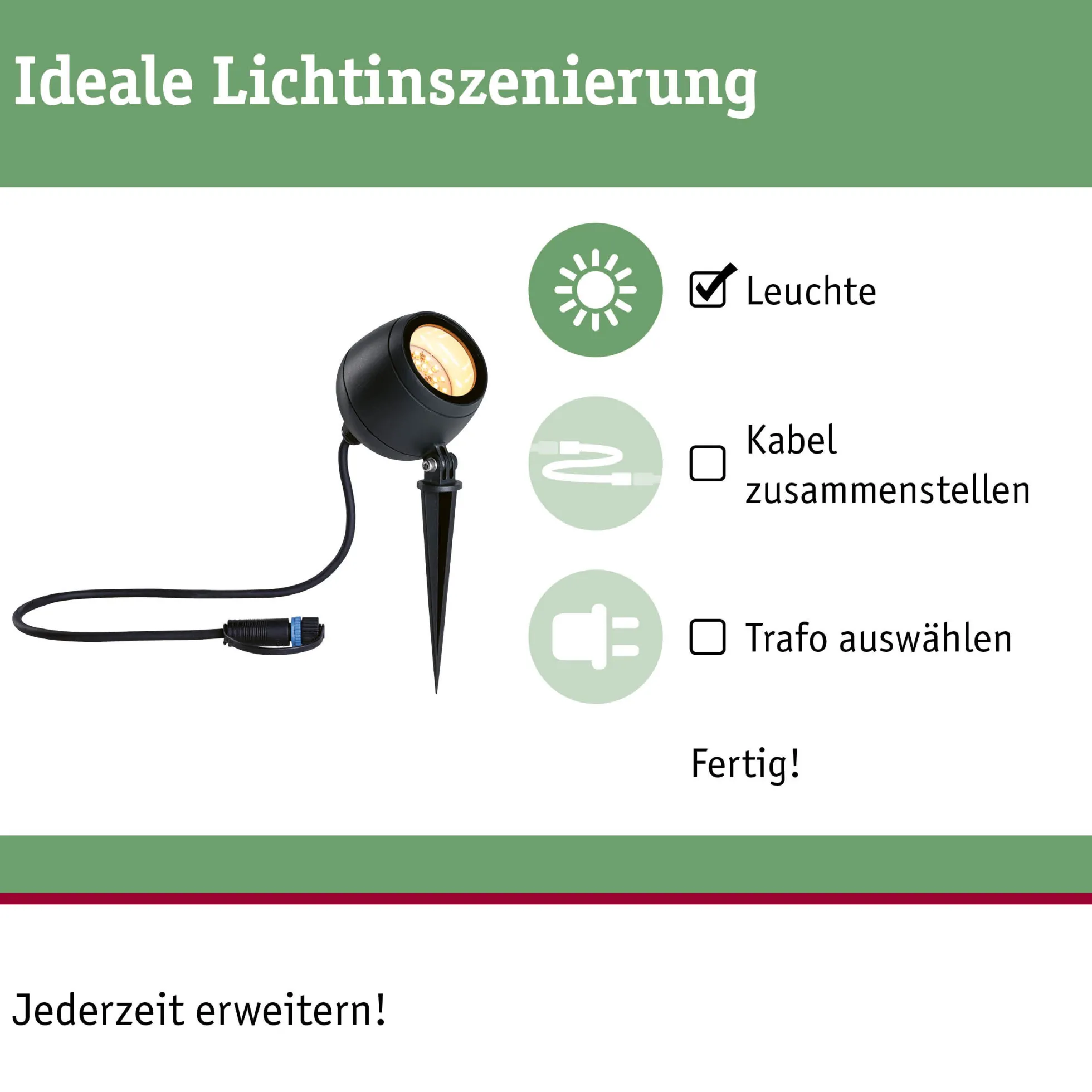 Plug & Shine LED Gartenstrahler Smart Home Zigbee 3.0 - Kikolo insektenfreundlich