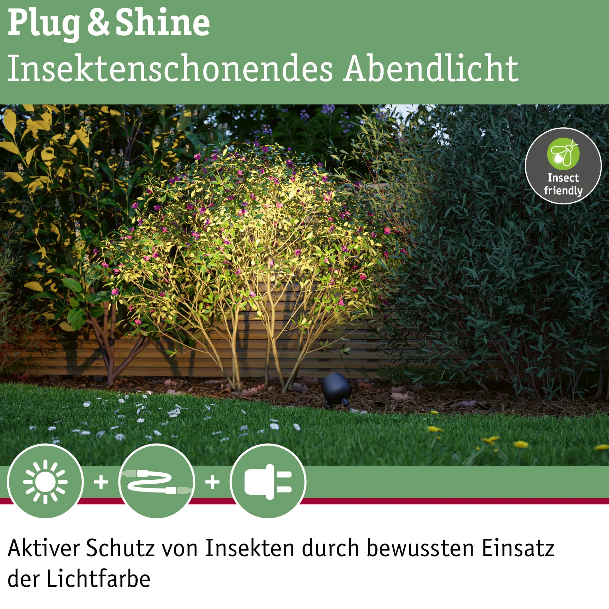 Plug & Shine LED Gartenstrahler Smart Home Zigbee 3.0 - Kikolo insektenfreundlich