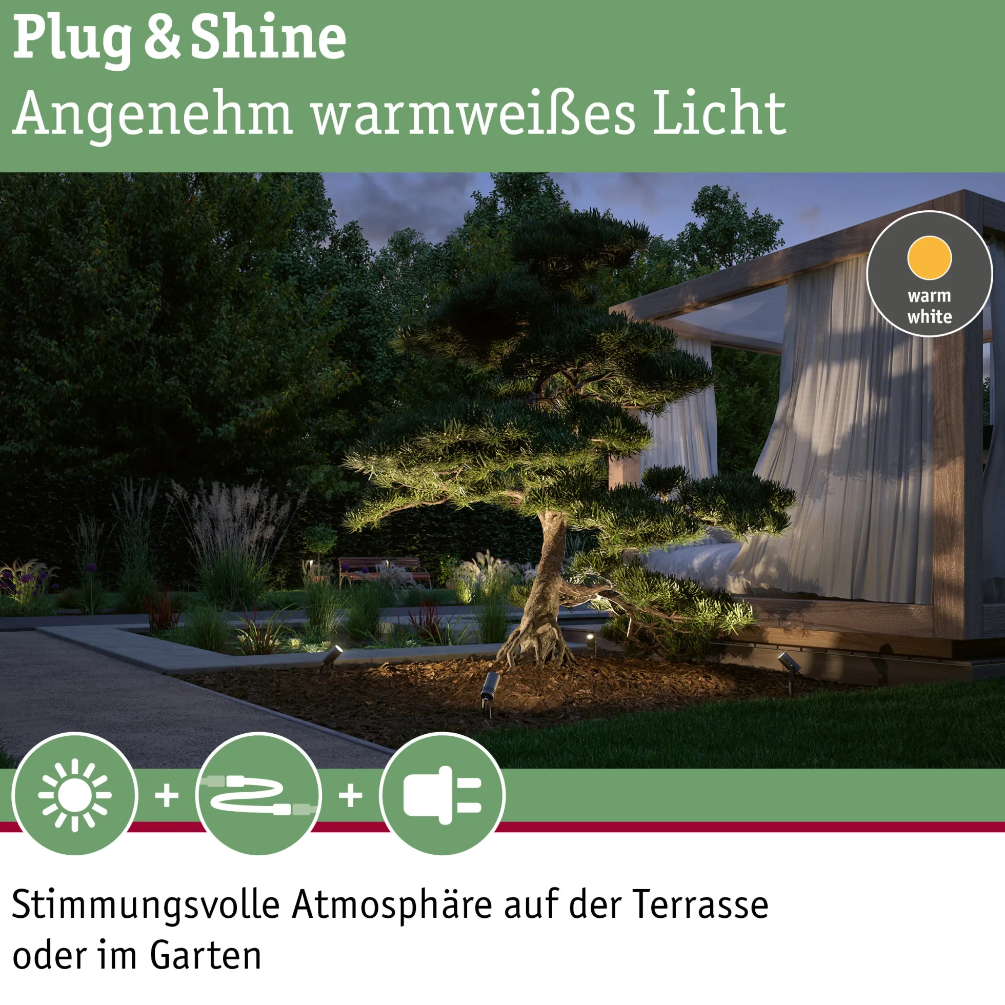Plug & Shine LED Gartenstrahler - Radix Einzelspot