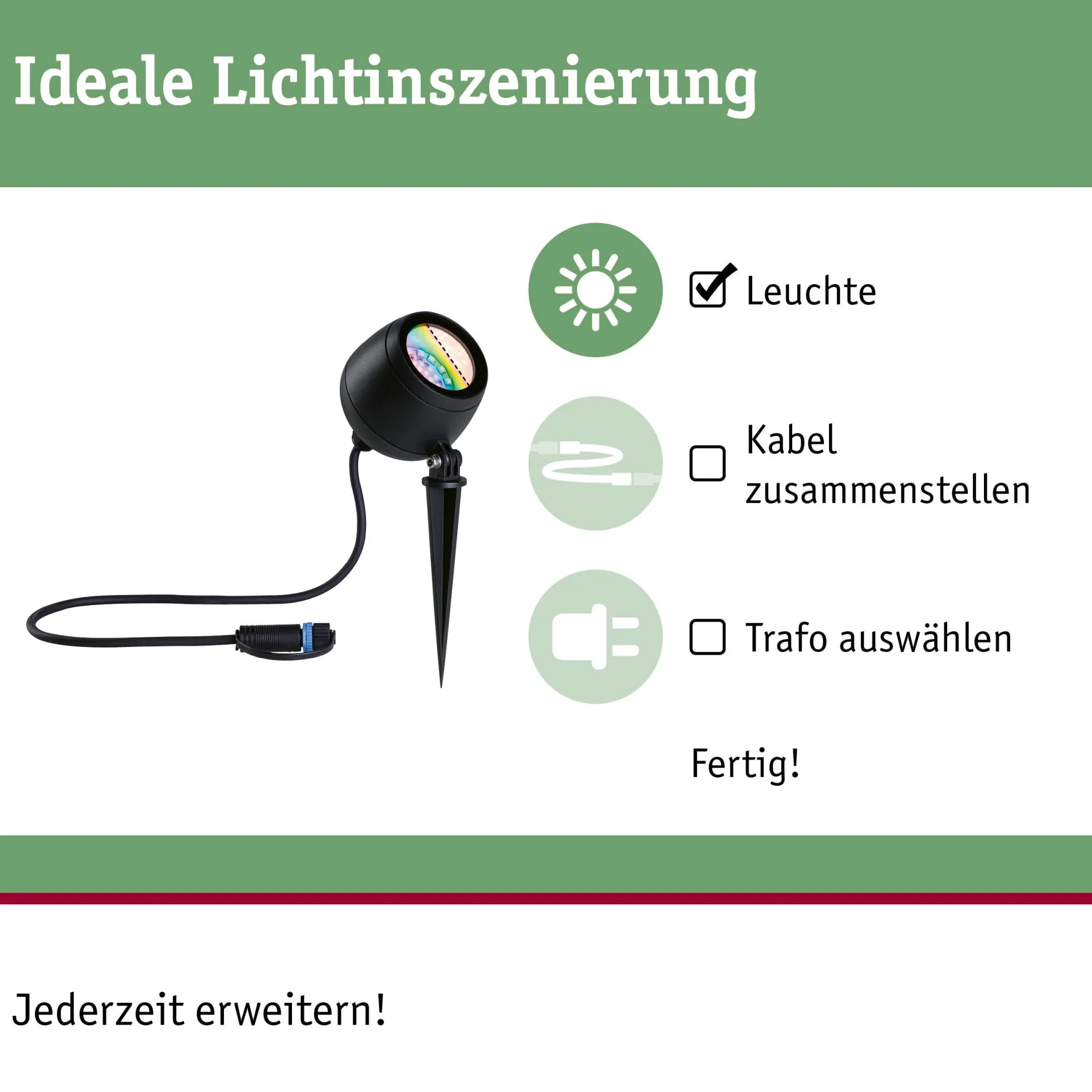 Plug & Shine LED Gartenstrahler Smart Home Zigbee 3.0 - Kikolo