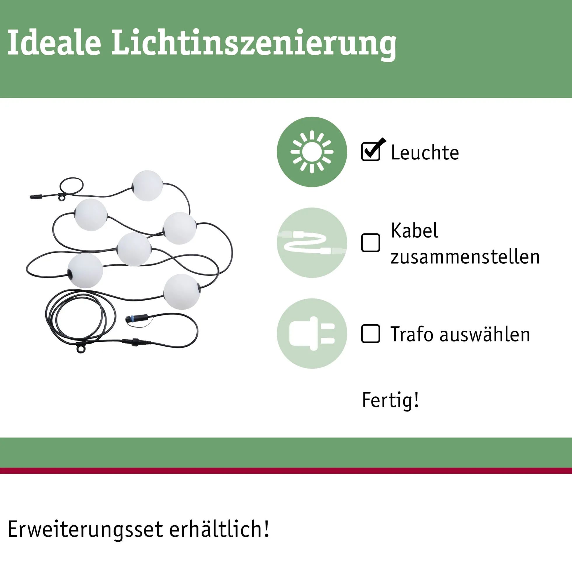 Plug & Shine LED Lichterkette - Naima Basisset