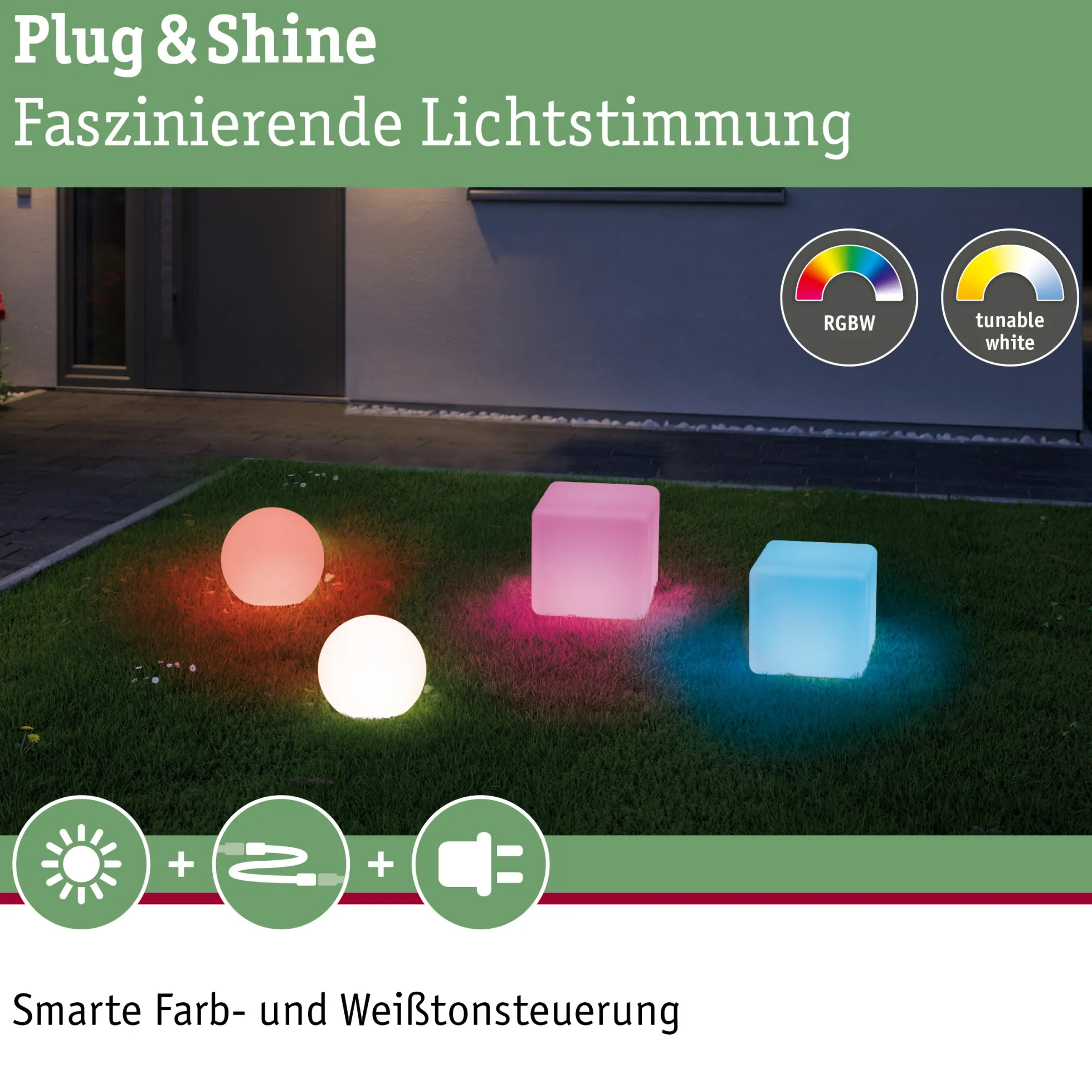 Plug & Shine LED Lichtobjekt Smart Home Zigbee 3.0 - Globe