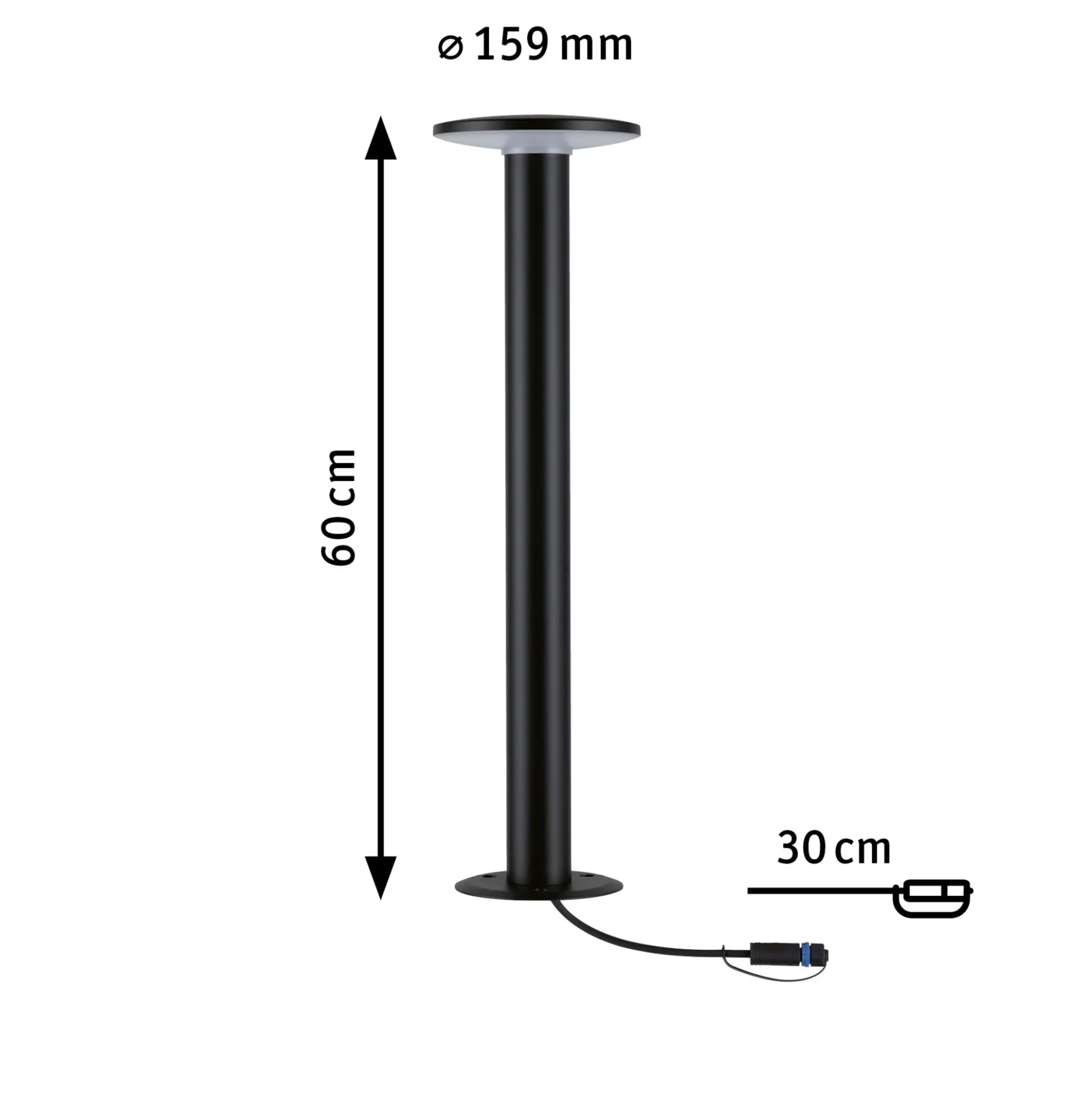 Plug & Shine LED Pollerleuchte - Plate Einzelleuchte