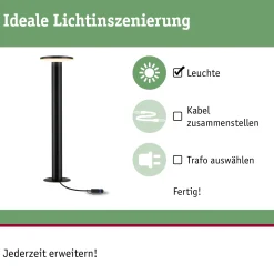 Plug & Shine LED Pollerleuchte - Plate Einzelleuchte insektenfreundlich