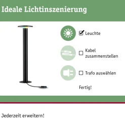 Plug & Shine LED Pollerleuchte Smart Home Zigbee 3.0 - Plate