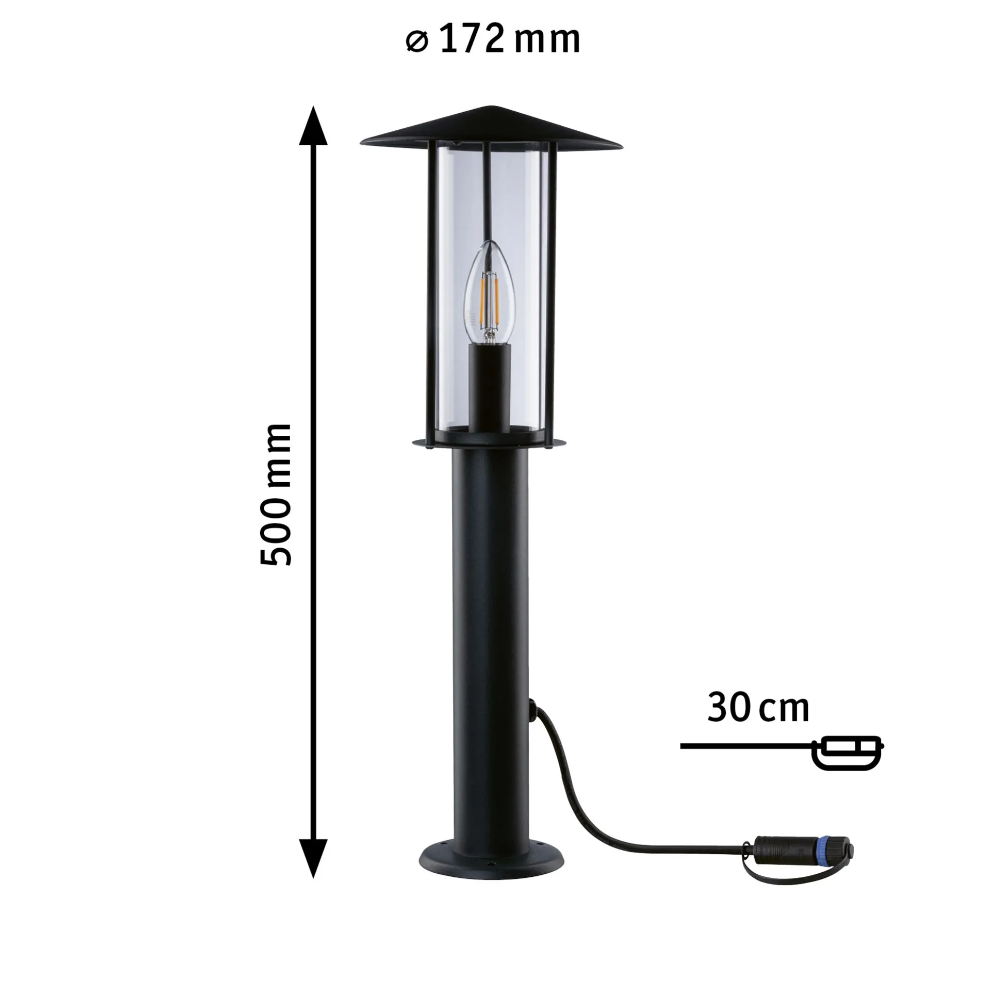Plug & Shine LED Pollerleuchte - Classic Einzelleuchte