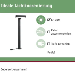 Plug & Shine LED Pollerleuchte - Ito Einzelleuchte Horizontale Ausrichtung