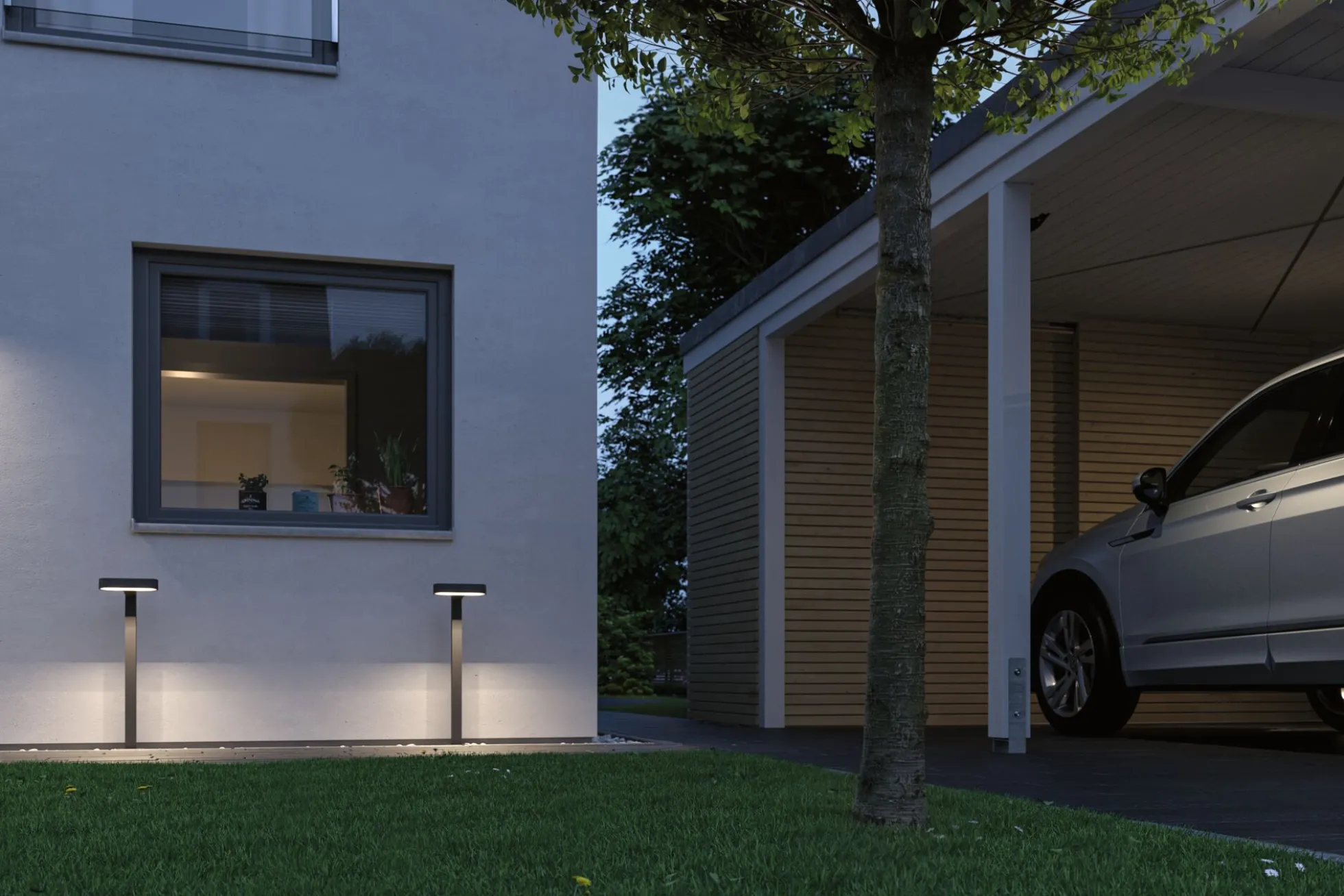 Plug & Shine LED Pollerleuchte - Ito Einzelleuchte Horizontale Ausrichtung