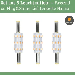 Plug & Shine LED Stecksockel - Naima 3er-Set