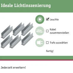 Plug & Shine LED Strip Profil - 6er-Set