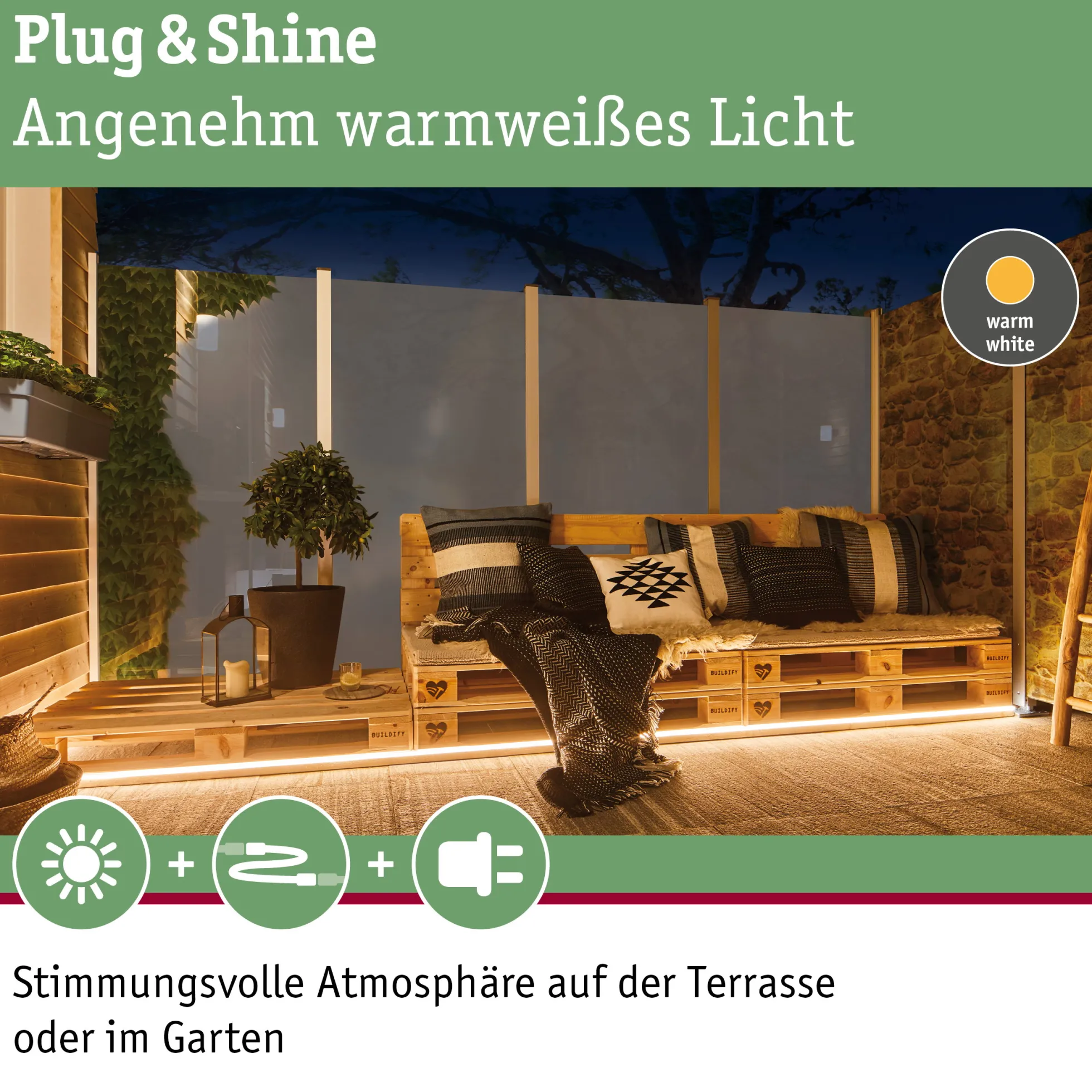 Plug & Shine LED Stripe - Smooth Einzelstrip