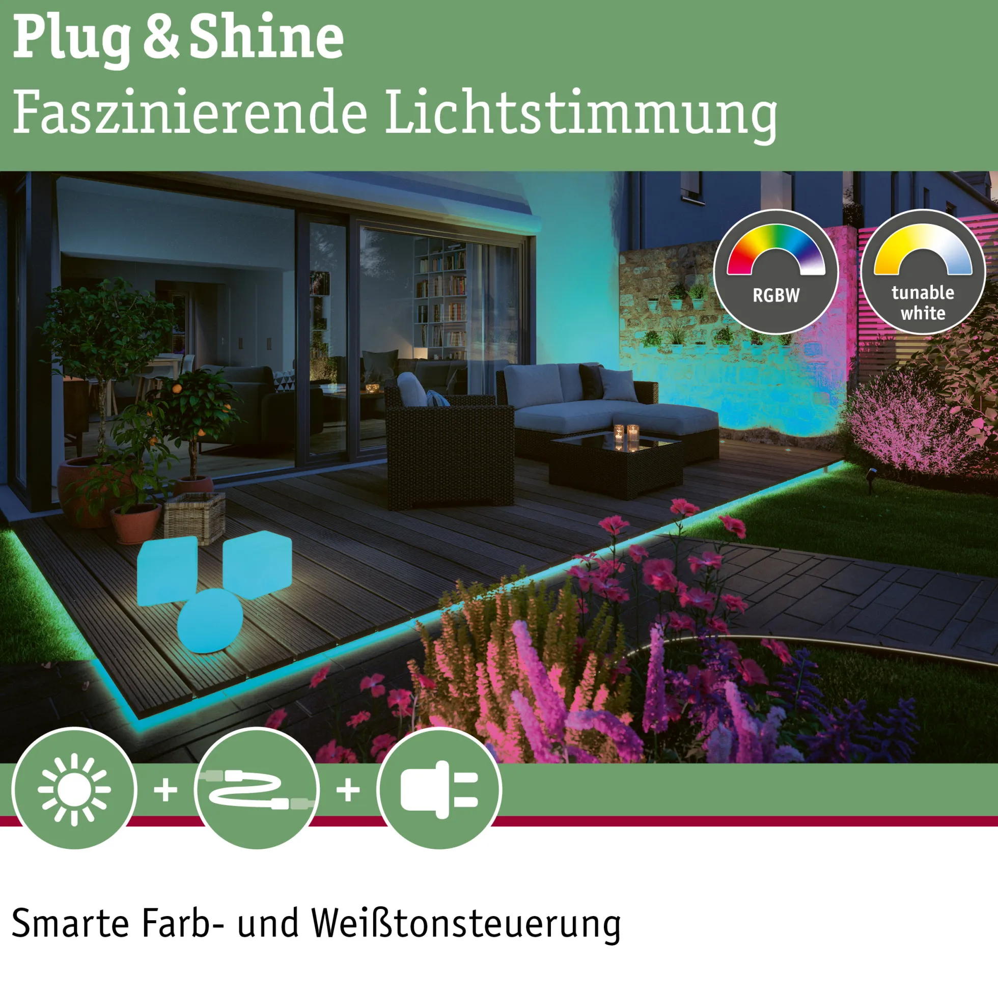 Plug & Shine LED Stripe Smart Home Zigbee 3.0 - Smooth Einzelstrip