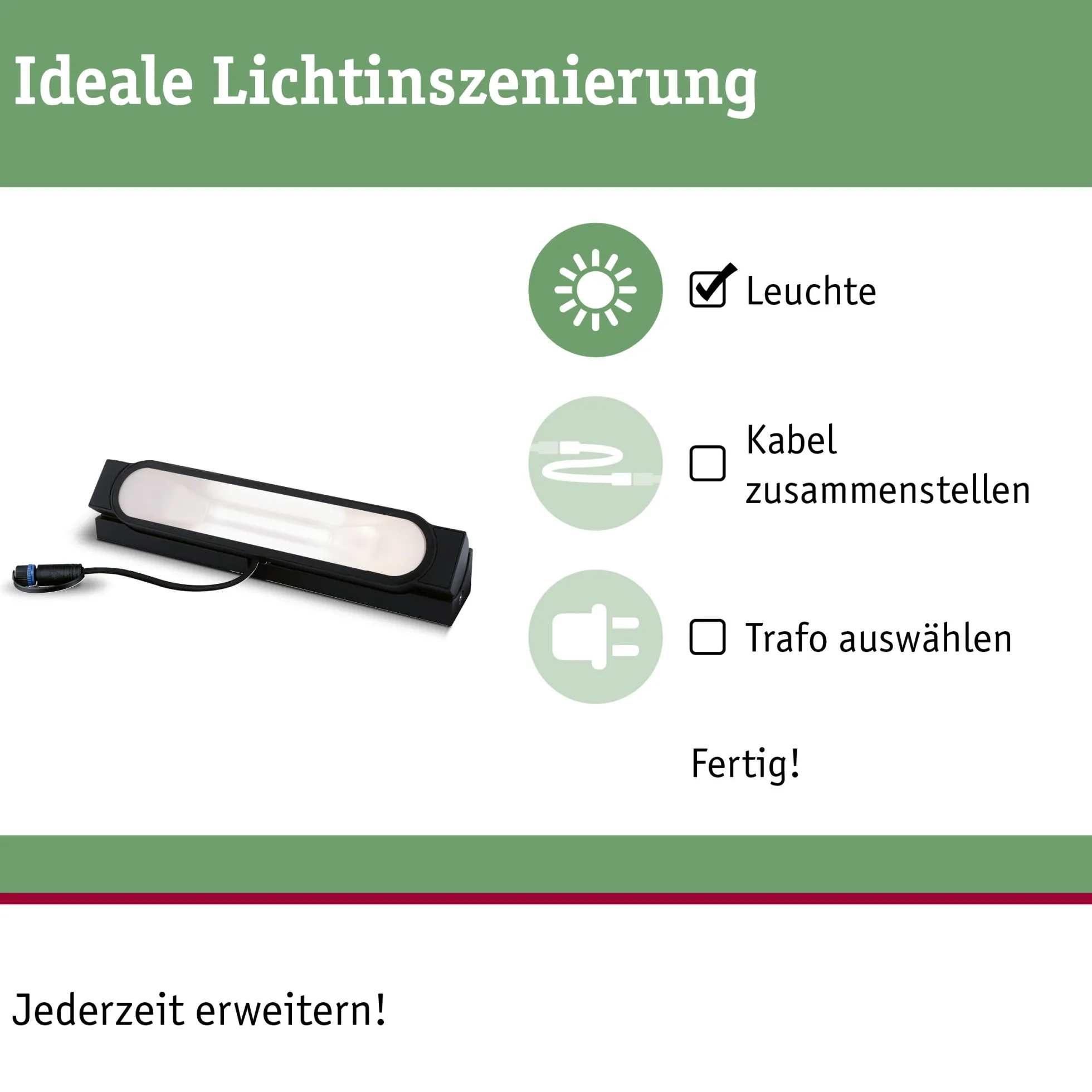 Plug & Shine LED Wandfluter - Ito Einzelleuchte